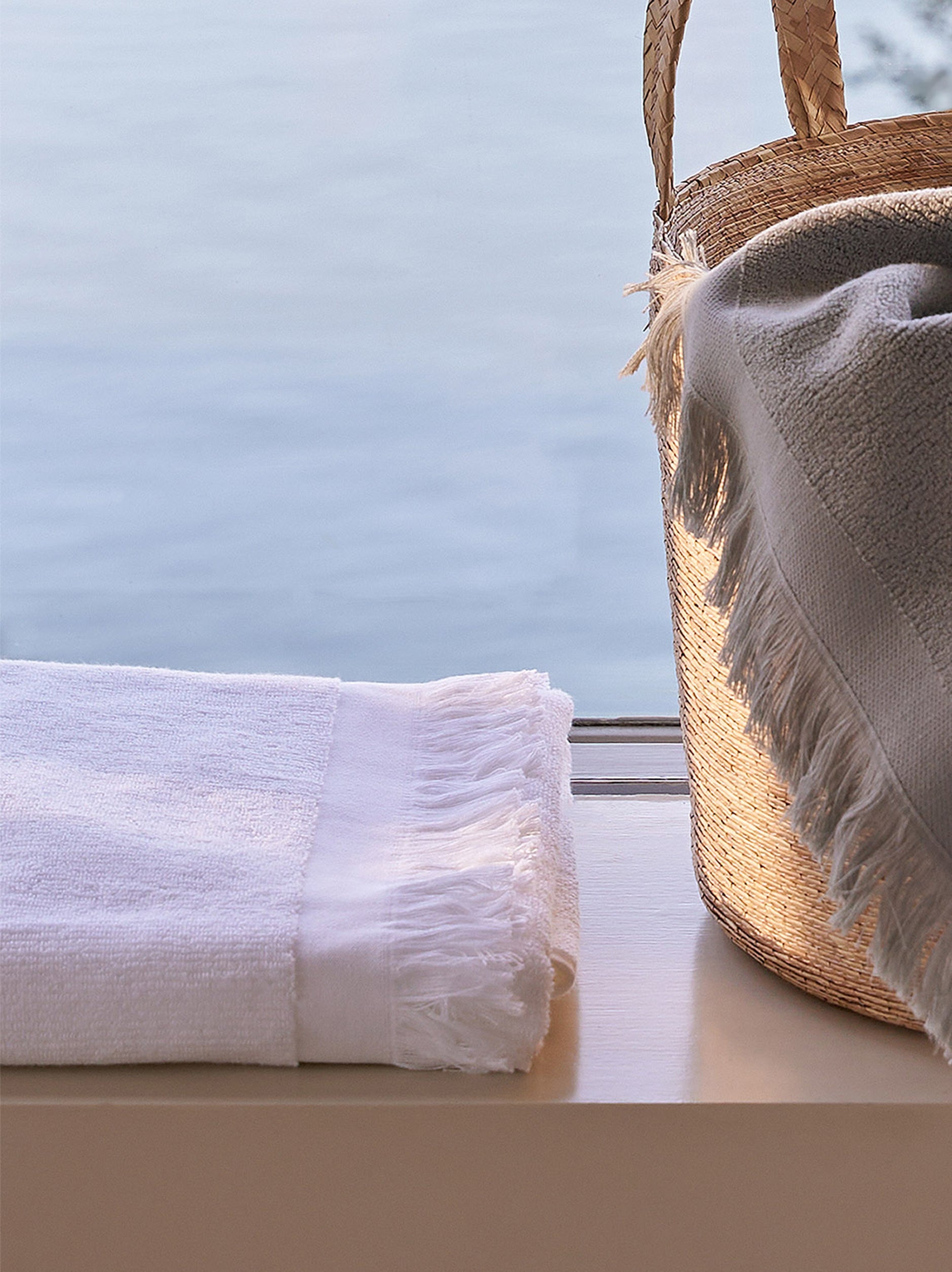 Ribbed Bath Sheet White / Bath Sheet