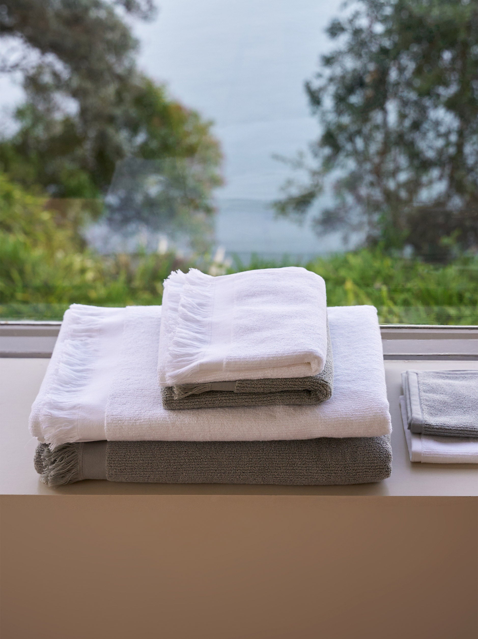 Ribbed Bath Sheet White / Bath Sheet