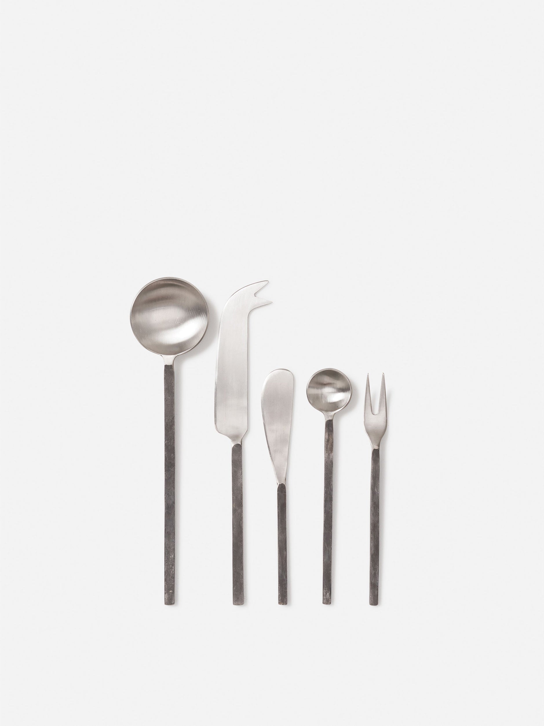 Forge Condiment Spoon Burnished / Condiment Spoon
