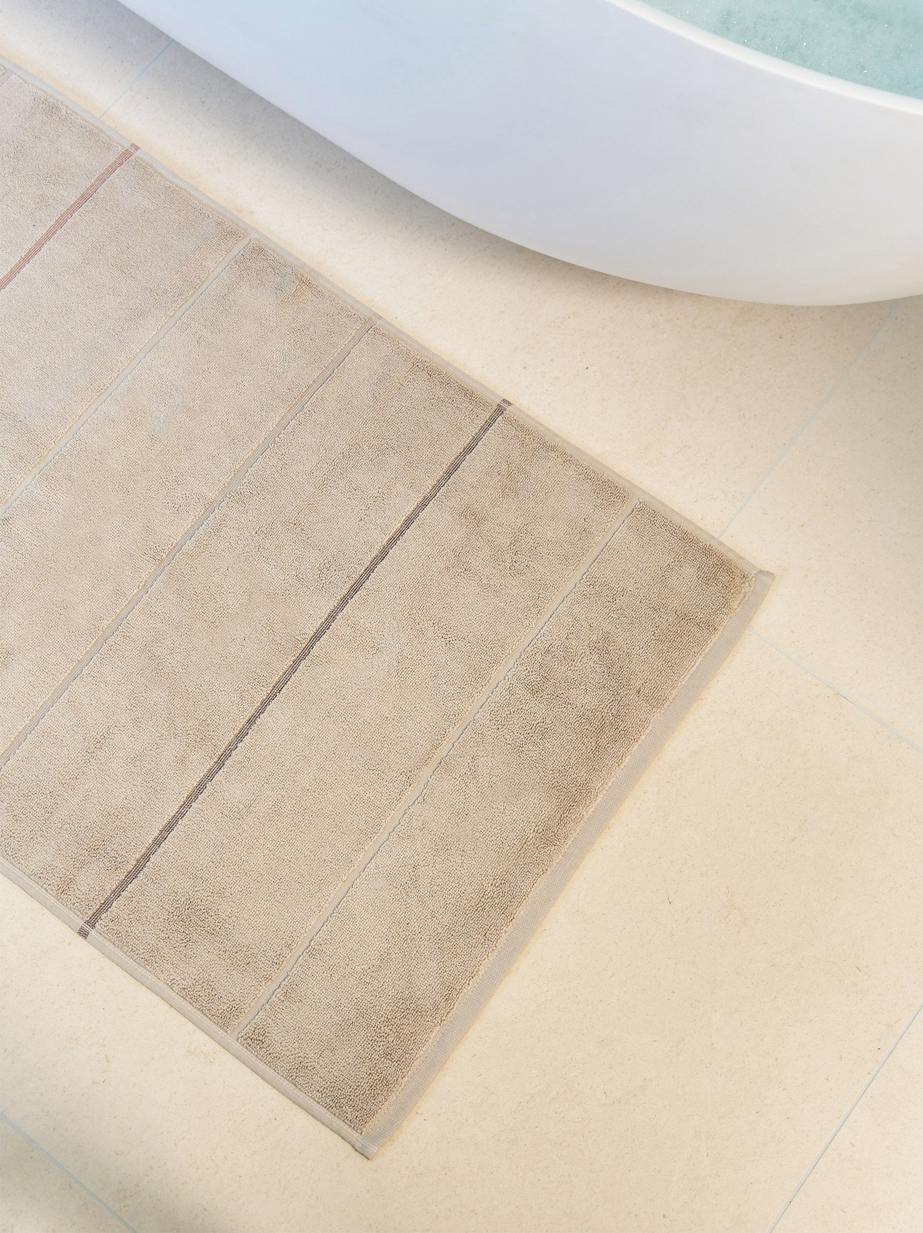 Pia Cotton Bath Mat Oat/Multi / Bath Mat