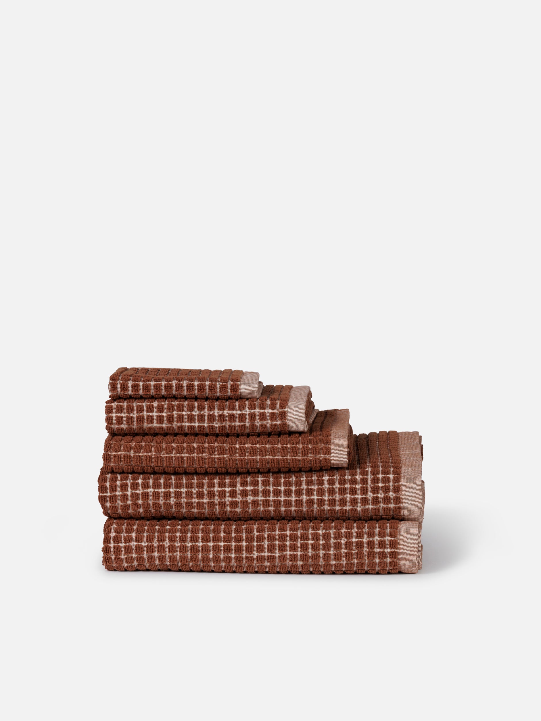 Nero Cotton Towel Range Paprika/Cream / Face Cloth