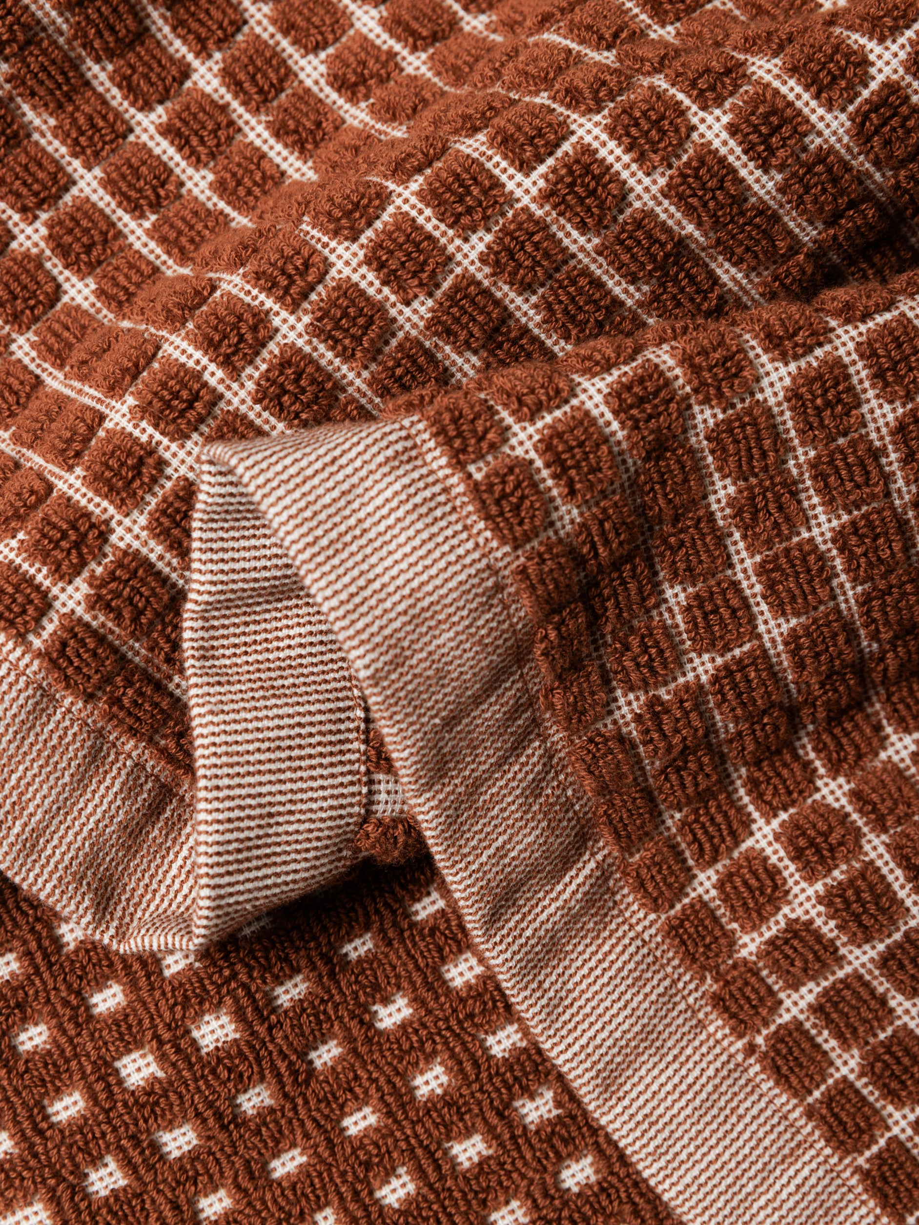 Nero Cotton Towel Range Paprika/Cream / Face Cloth