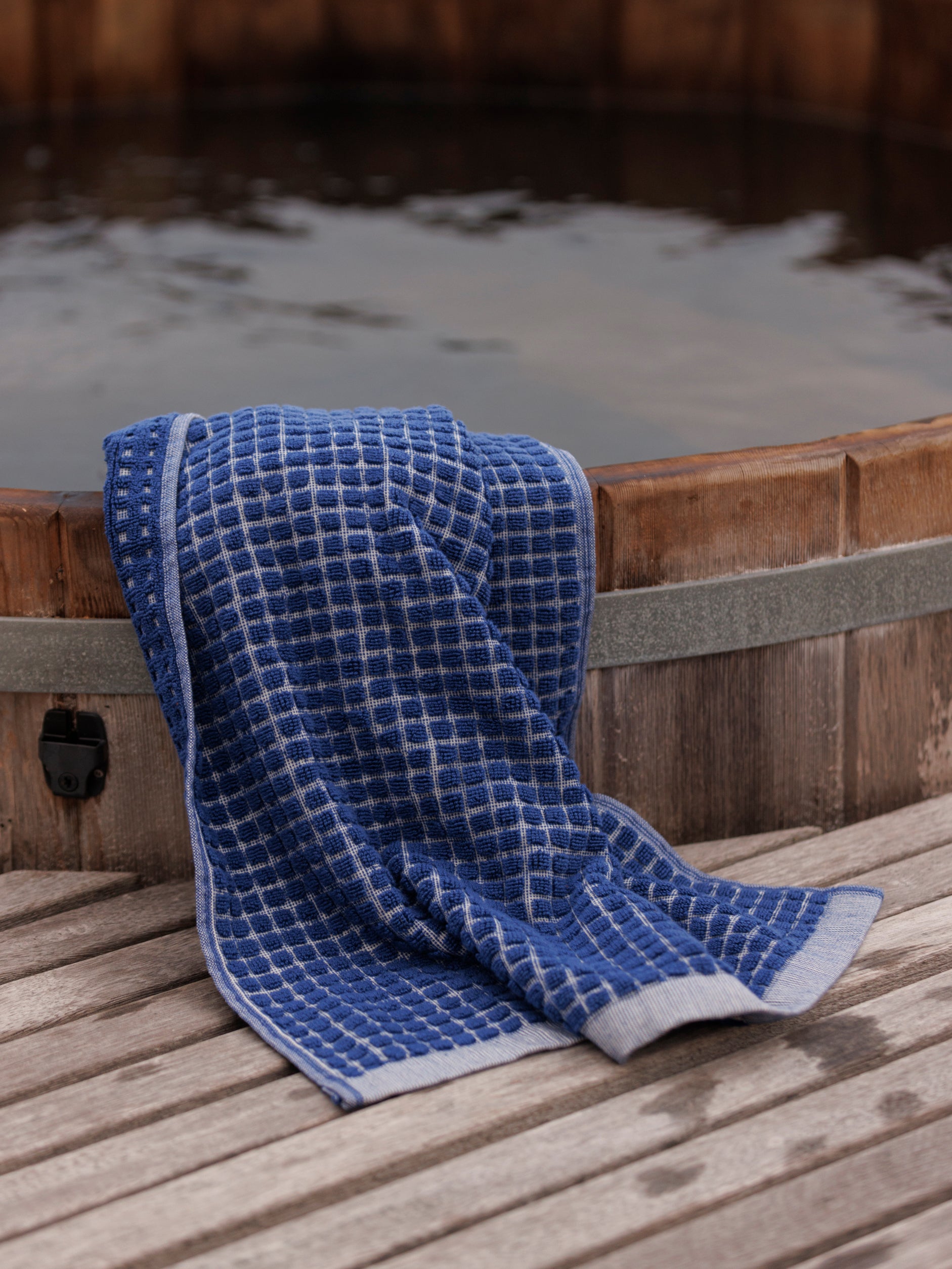 Nero Cotton Towel Range Cobalt/Cream / Bath Mat
