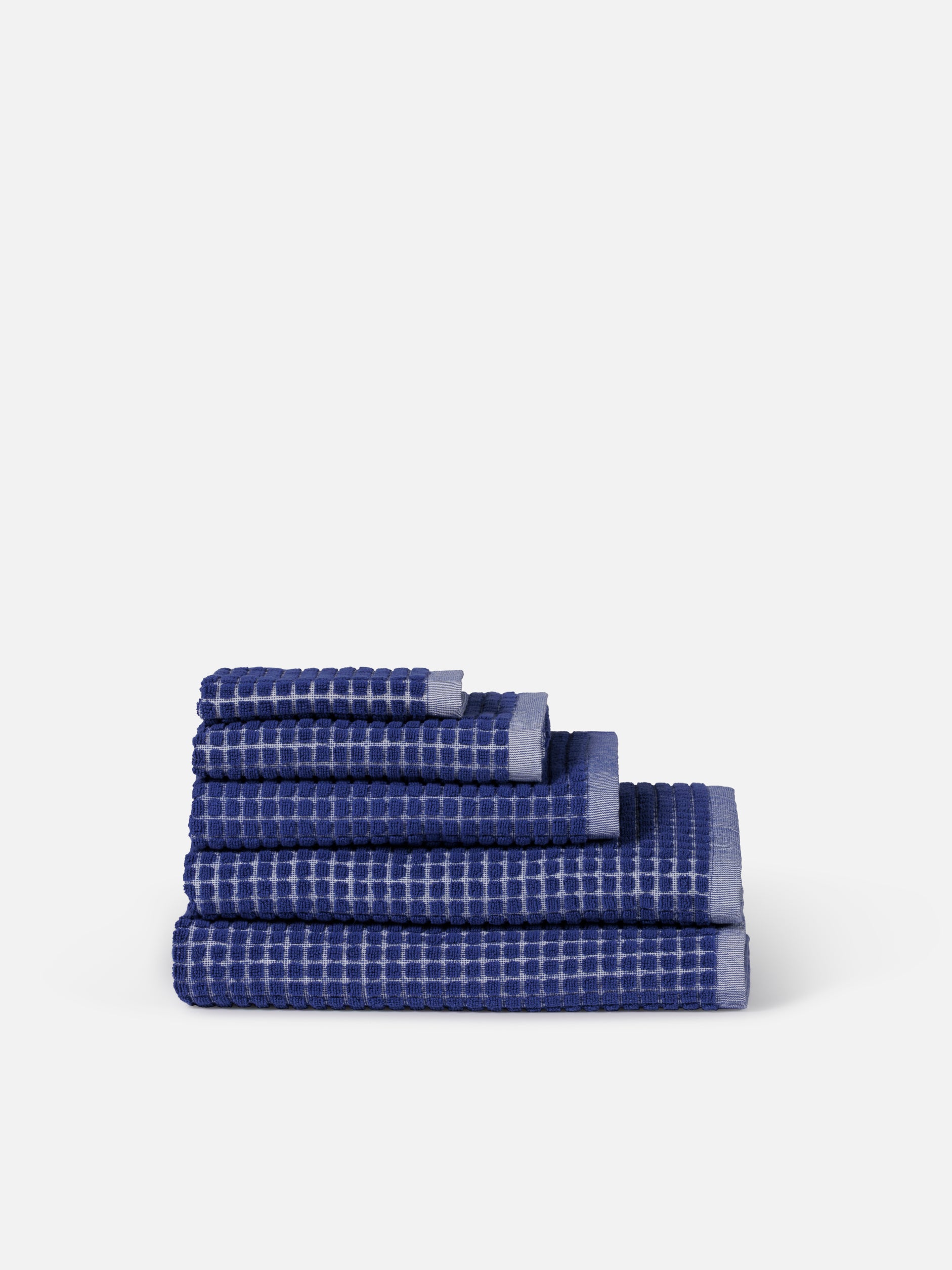 Nero Cotton Towel Range Cobalt/Cream / Face Cloth