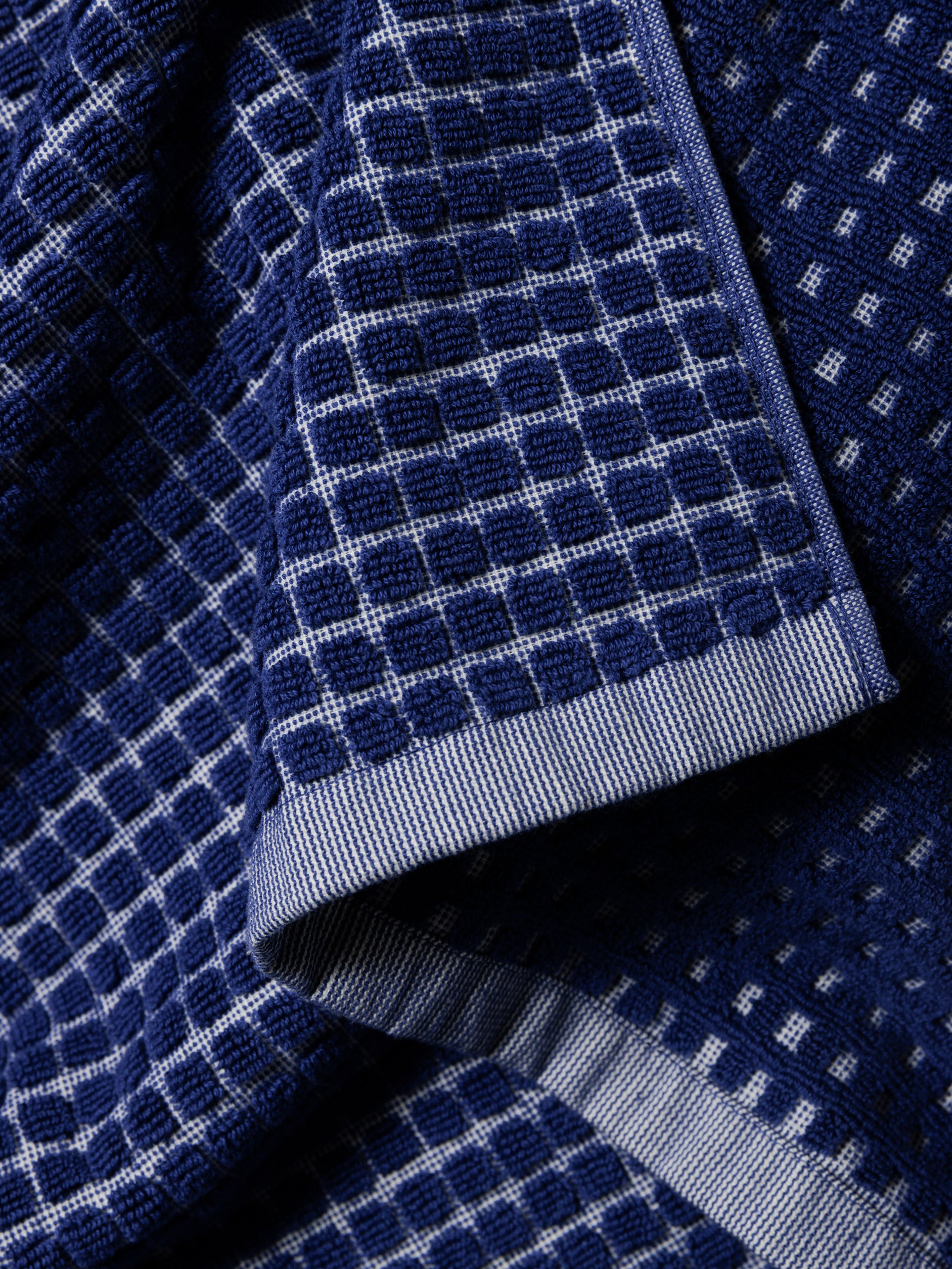 Nero Cotton Towel Range Cobalt/Cream / Face Cloth