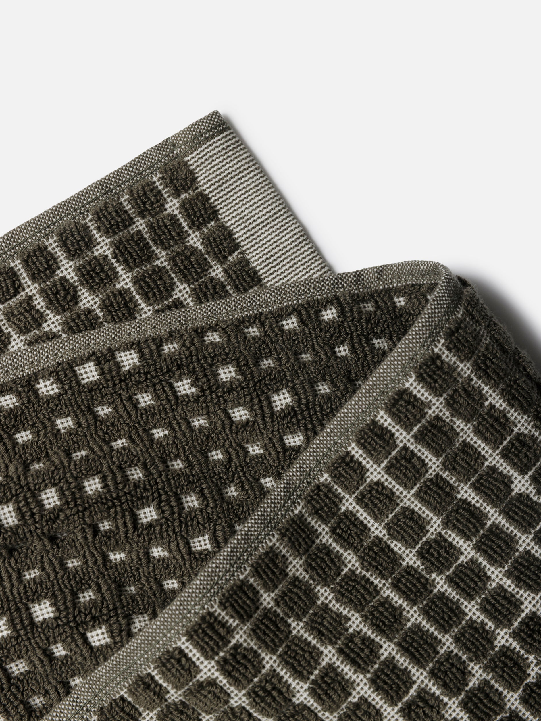 Nero Cotton Towel Range Ivy/Cream / Face Cloth