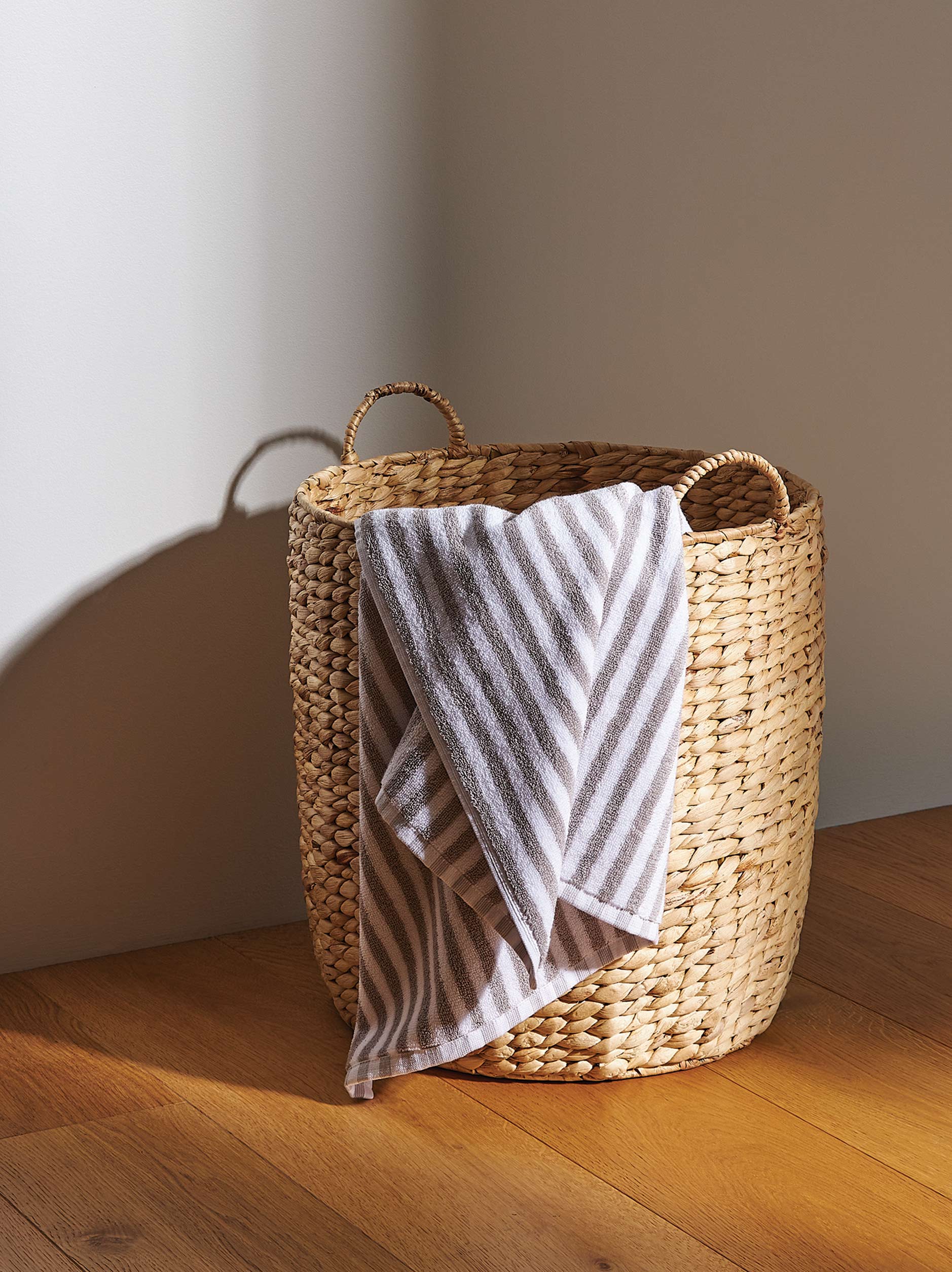 Wide Stripe Cotton Towel Bundle Grey/White - Wide Stripe / Towel Bundle