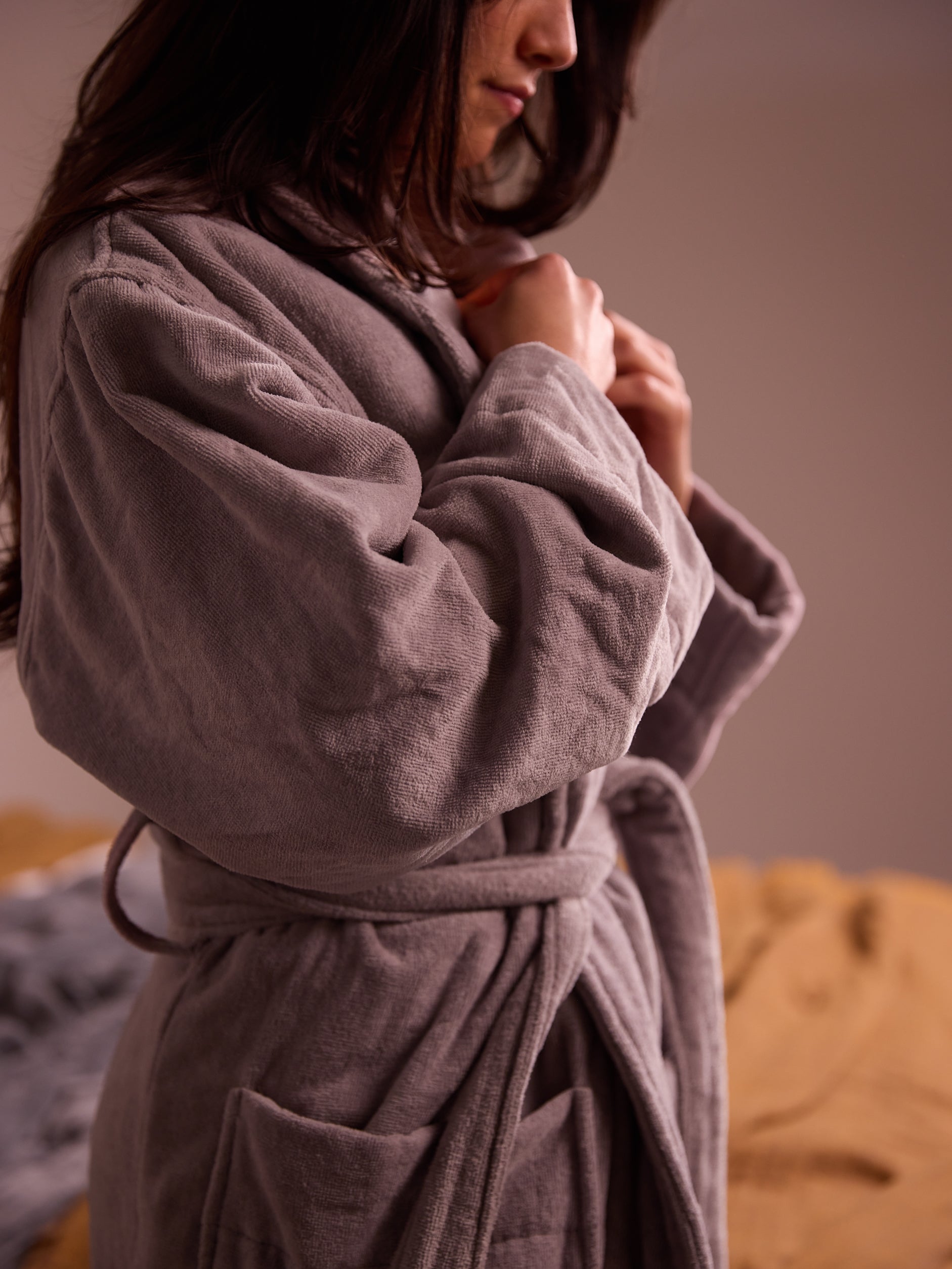 Velour Cotton Robe Pansy / Small