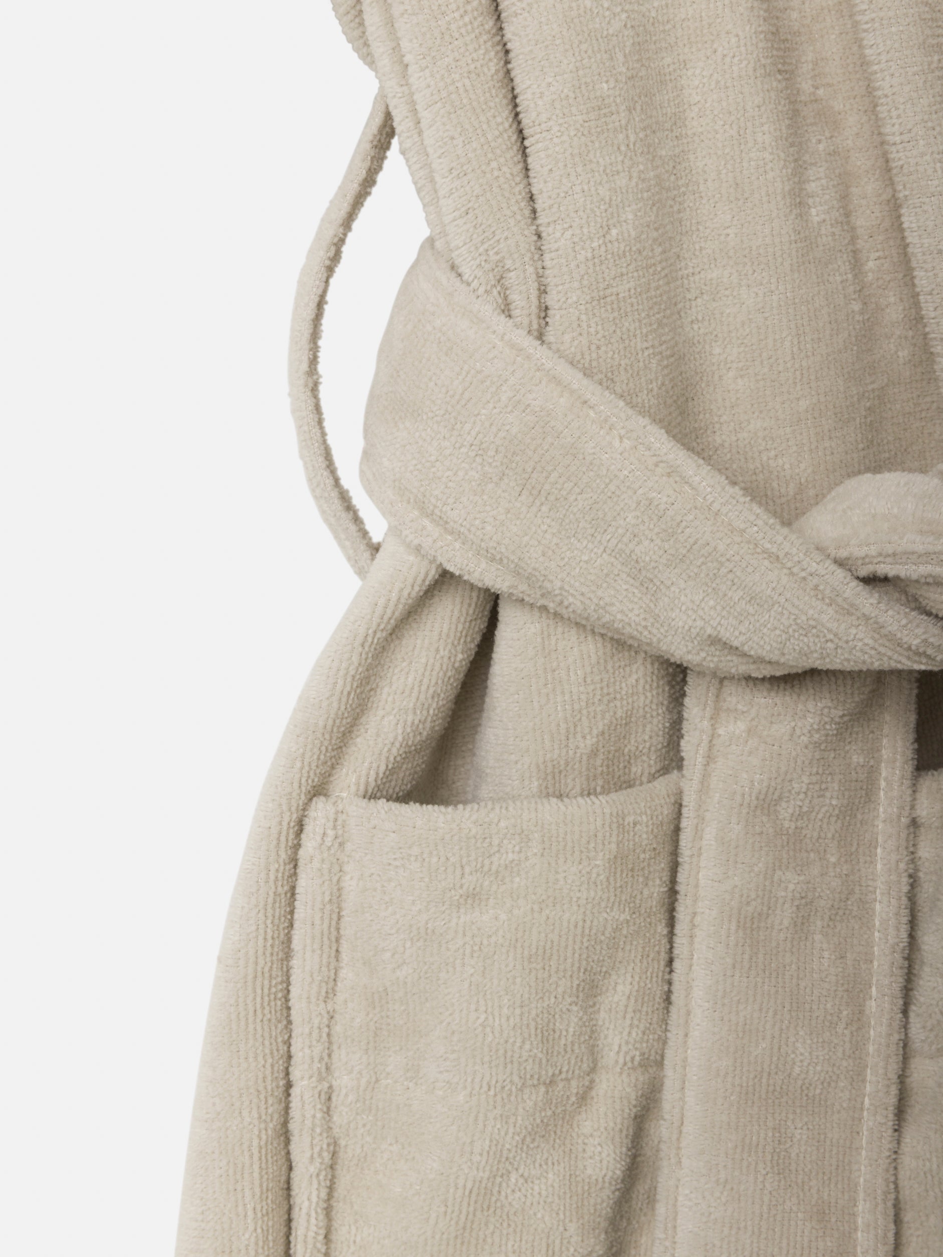 Velour Cotton Robe Oat / Small