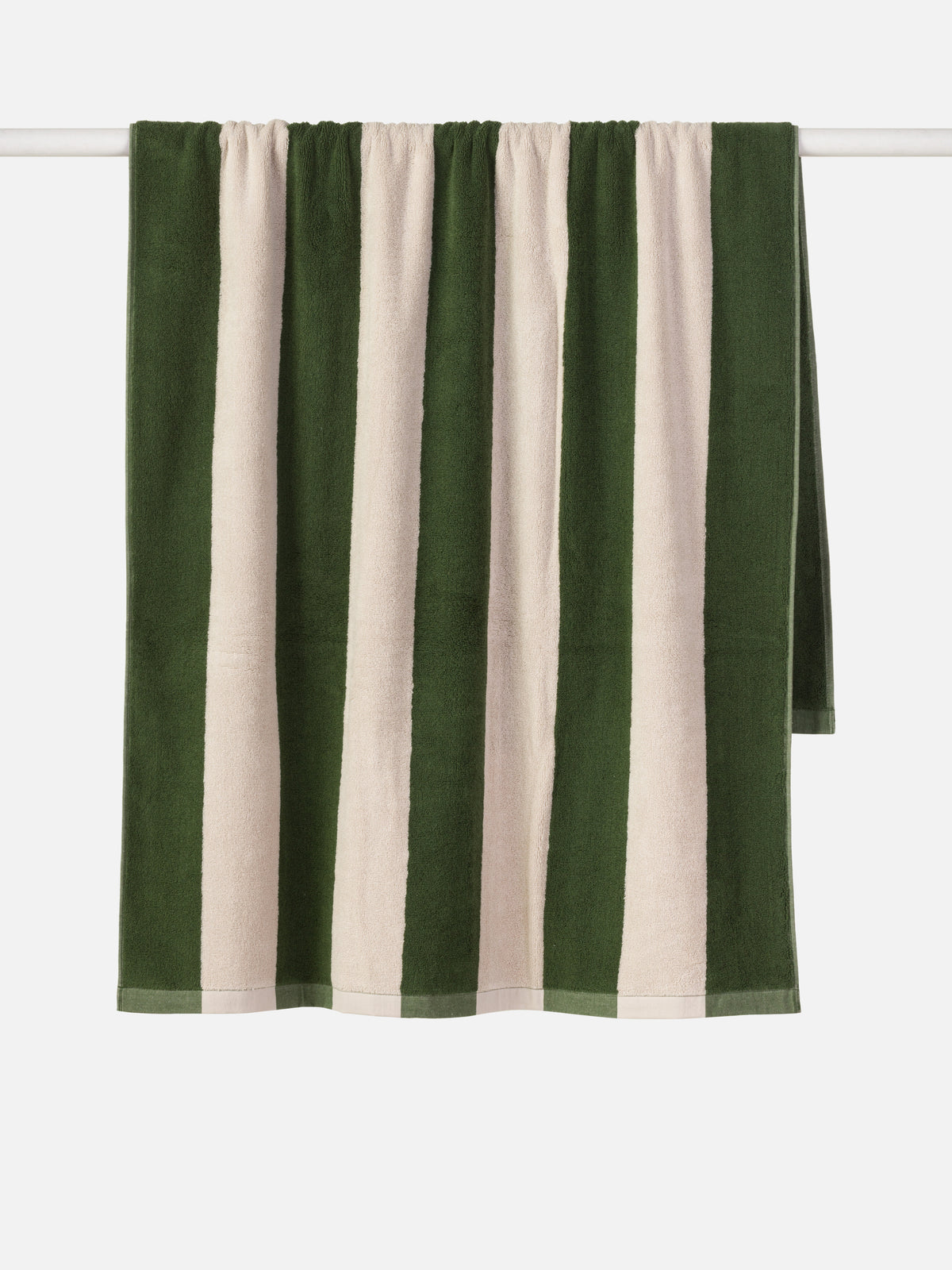 Striped Beach Towel Spirilina/Bone / 35.43" x 66.92"