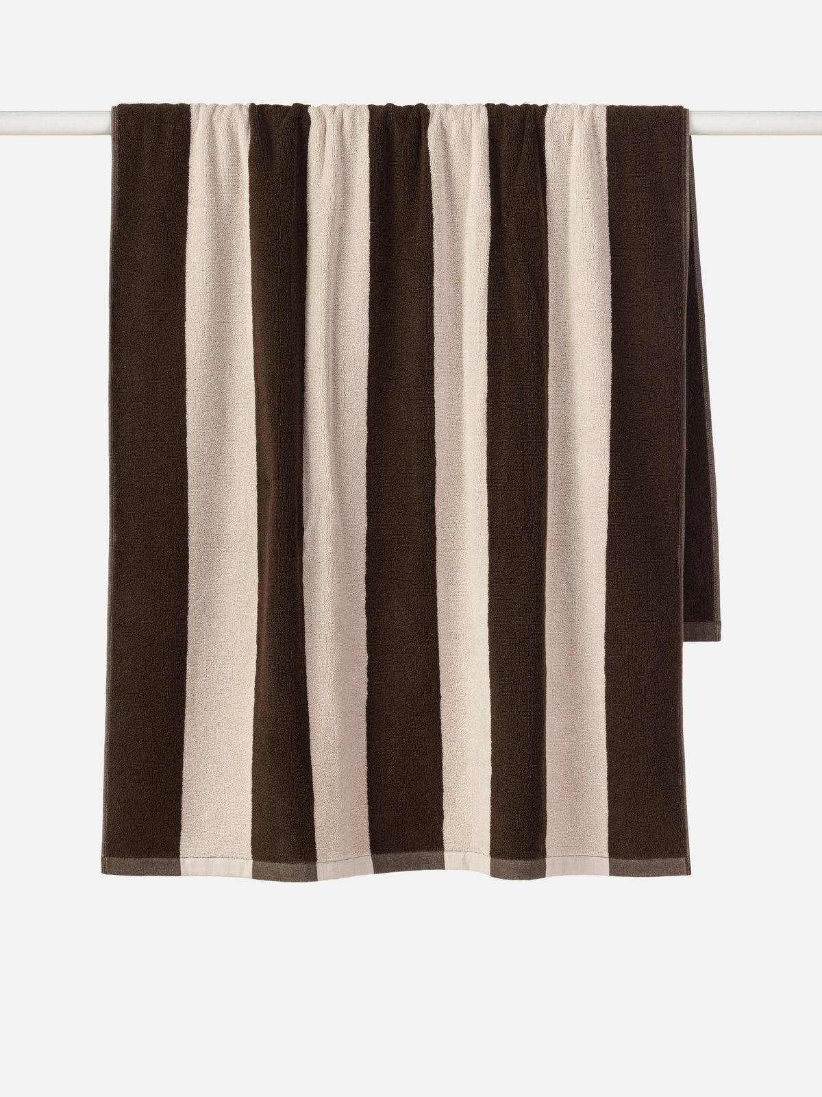 Striped Beach Towel Cocoa/Bone / 35.43" x 66.92"