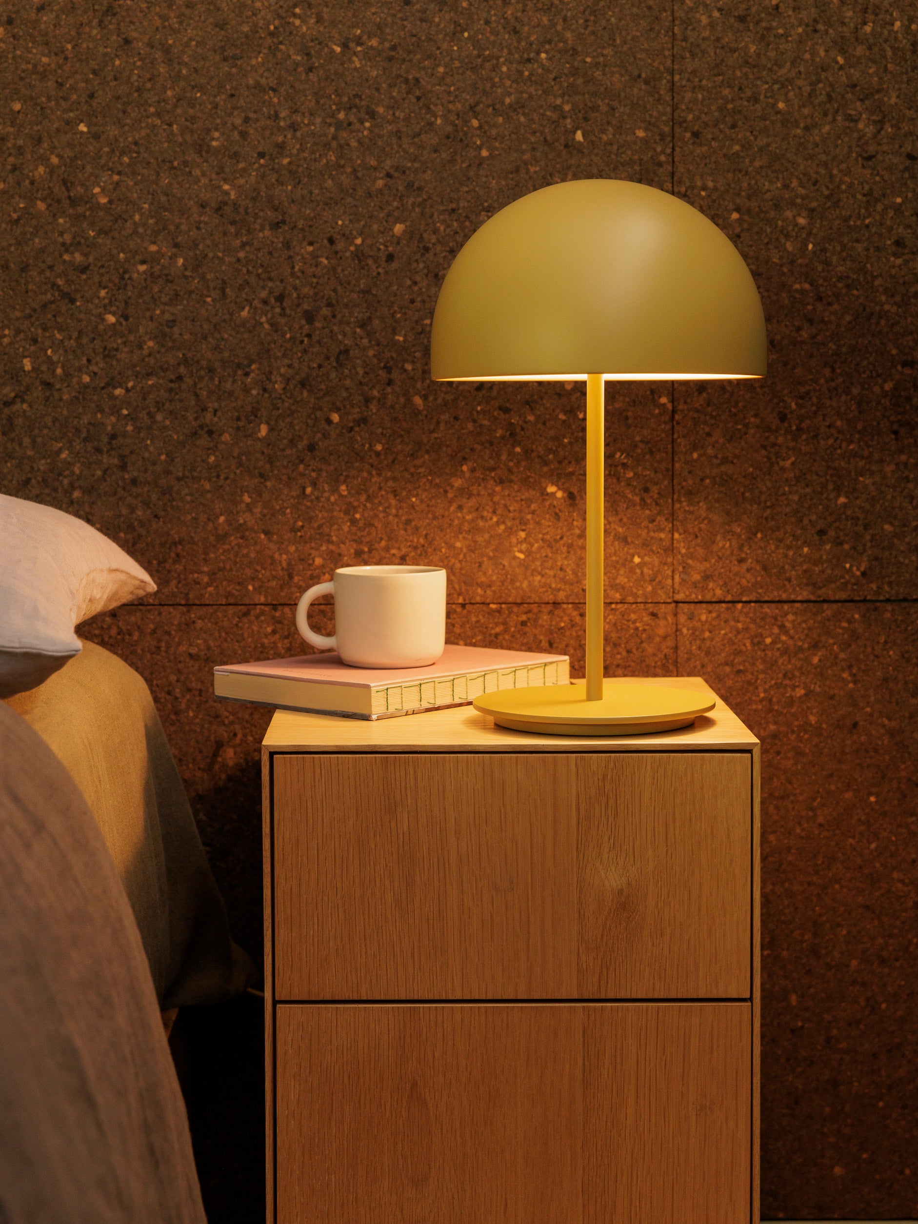 Pin Table Lamp Ochre / 9.84"dia x 15.74"h
