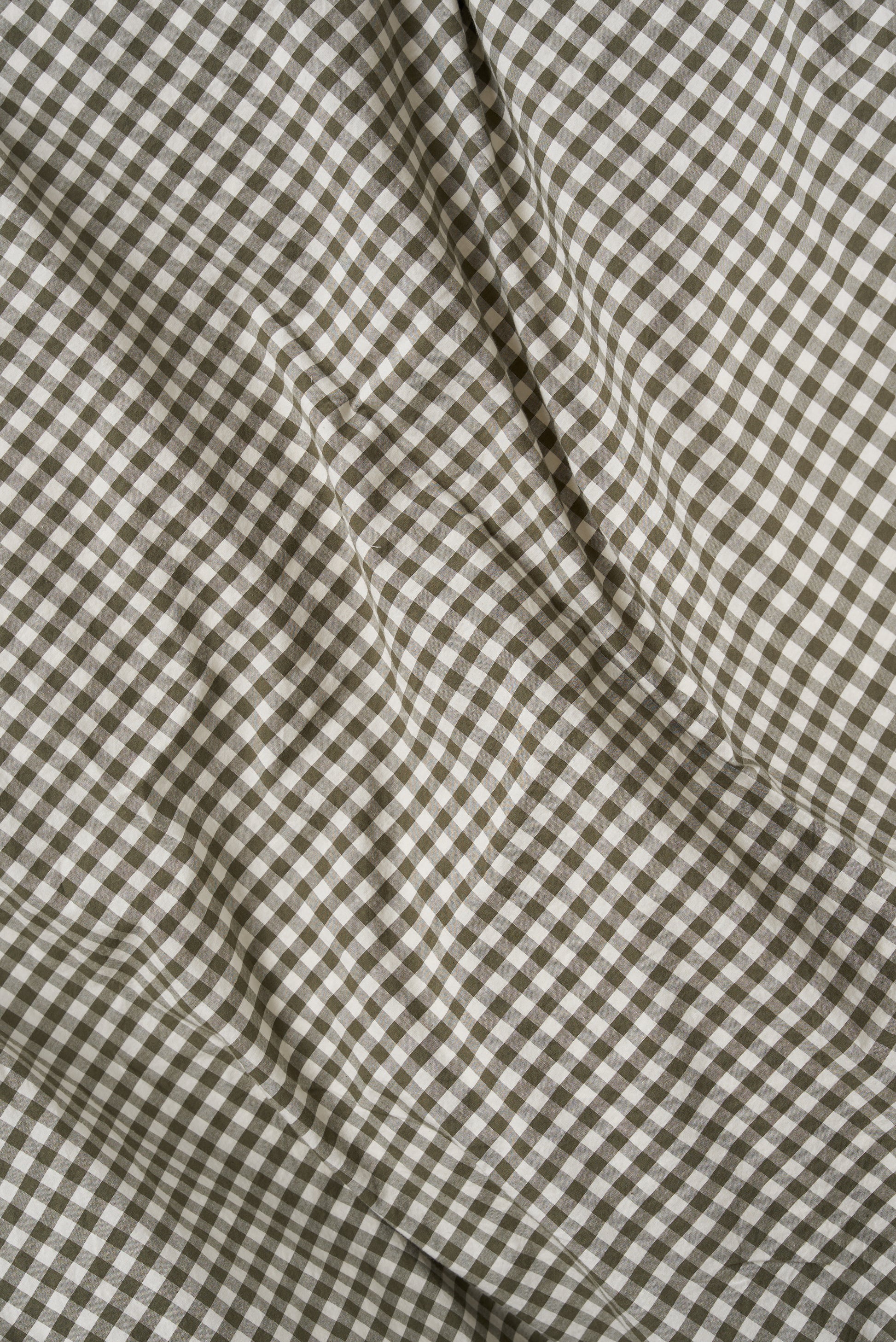 Gingham Organic Cotton Euro Pillowcase Olive / European Pillowcase