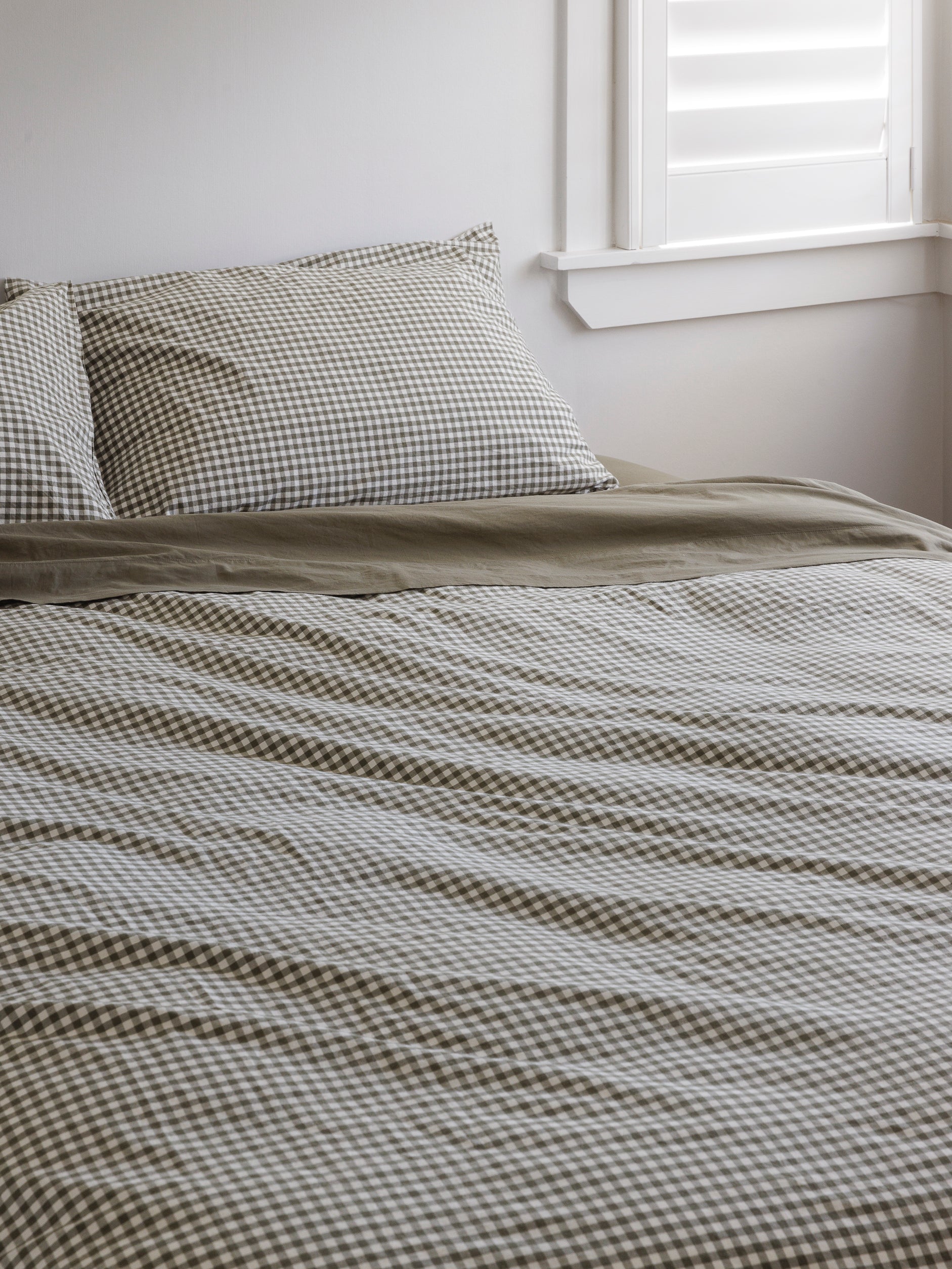 Gingham Organic Cotton Duvet Cover