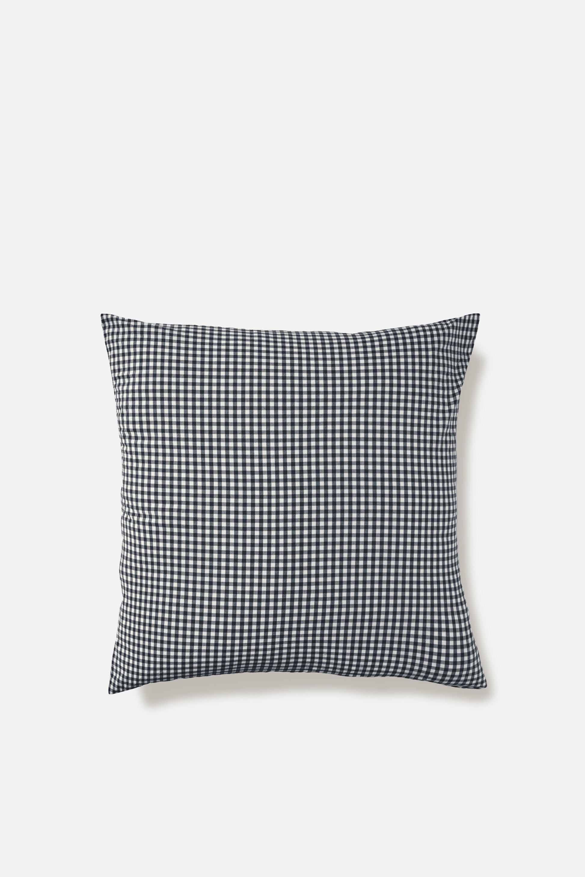 Gingham Organic Cotton Euro Pillowcase Navy / European Pillowcase
