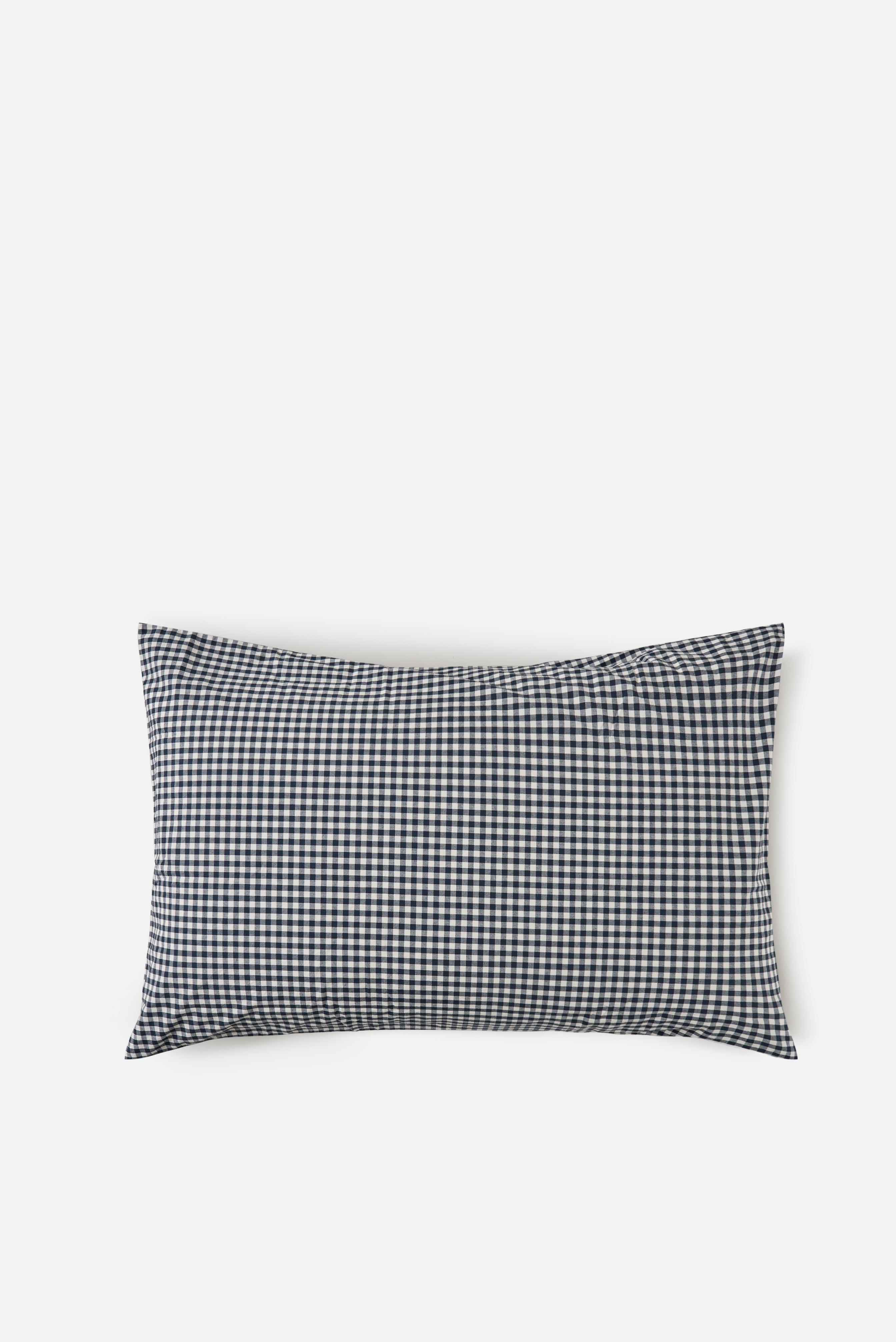 Gingham Organic Cotton King Pillowcase Pair Navy / King Pillowcase Pair