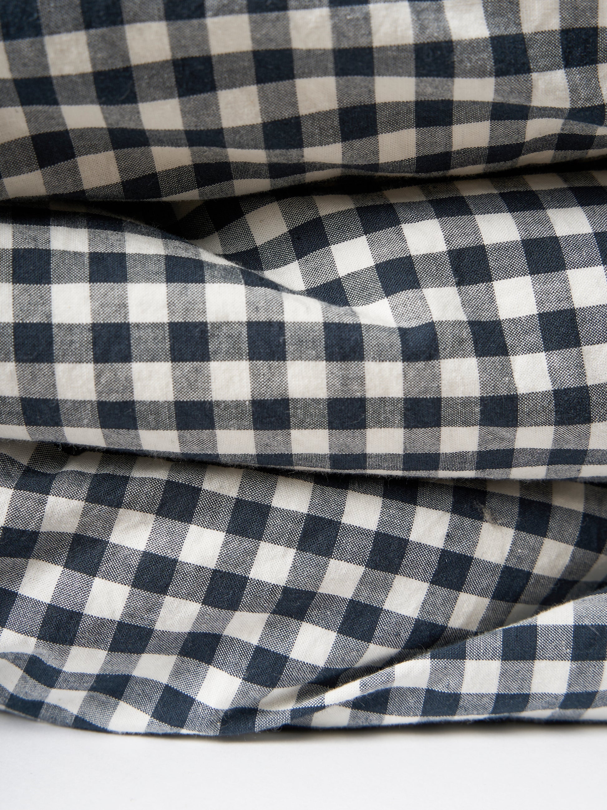 Gingham Organic Cotton Duvet Navy / US Californian King