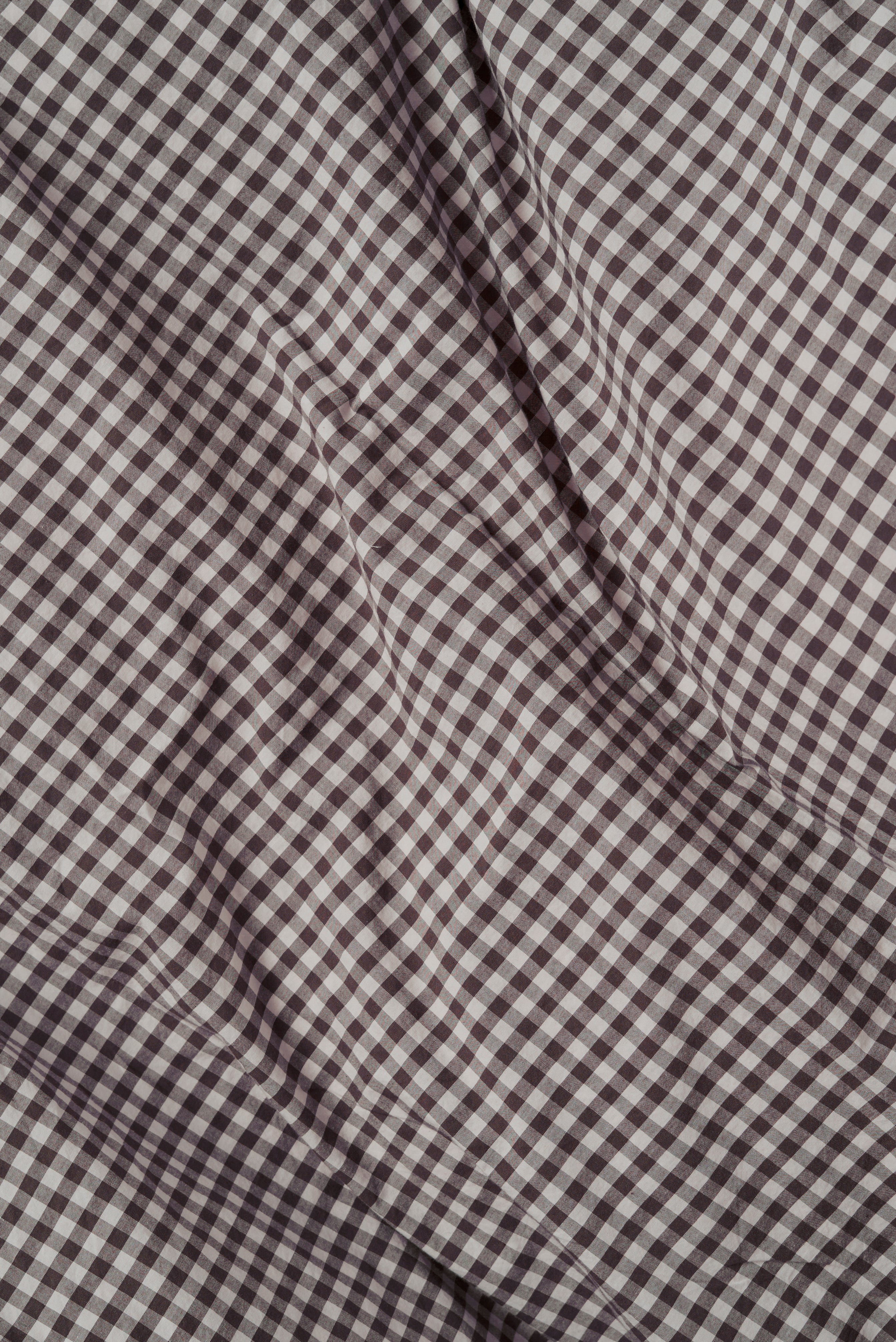 Gingham Organic Cotton Duvet Cocoa / US Queen