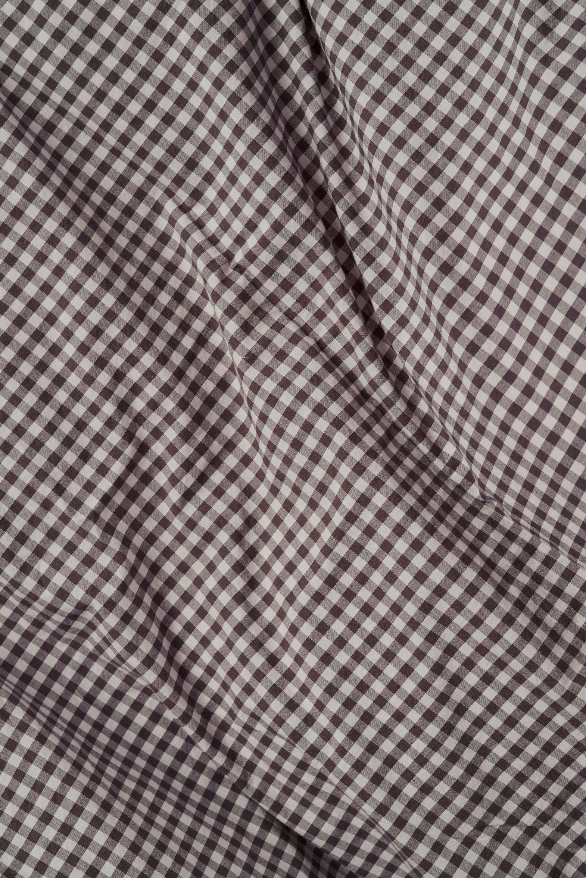 Gingham Organic Cotton Duvet Cocoa / US Twin