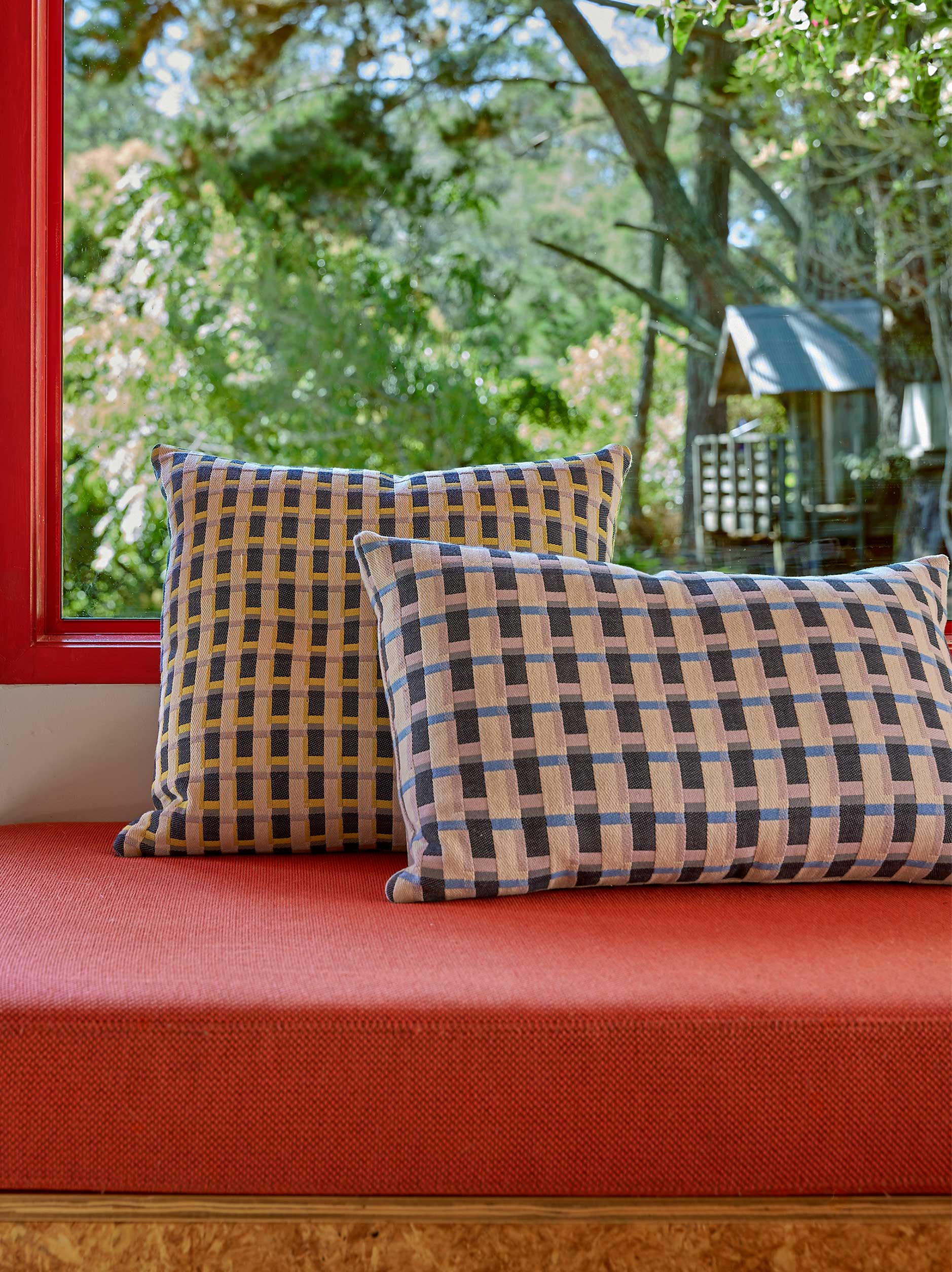 Civic Cushion Cover Cornflower/Multi / 23.62"L x 15.74"W