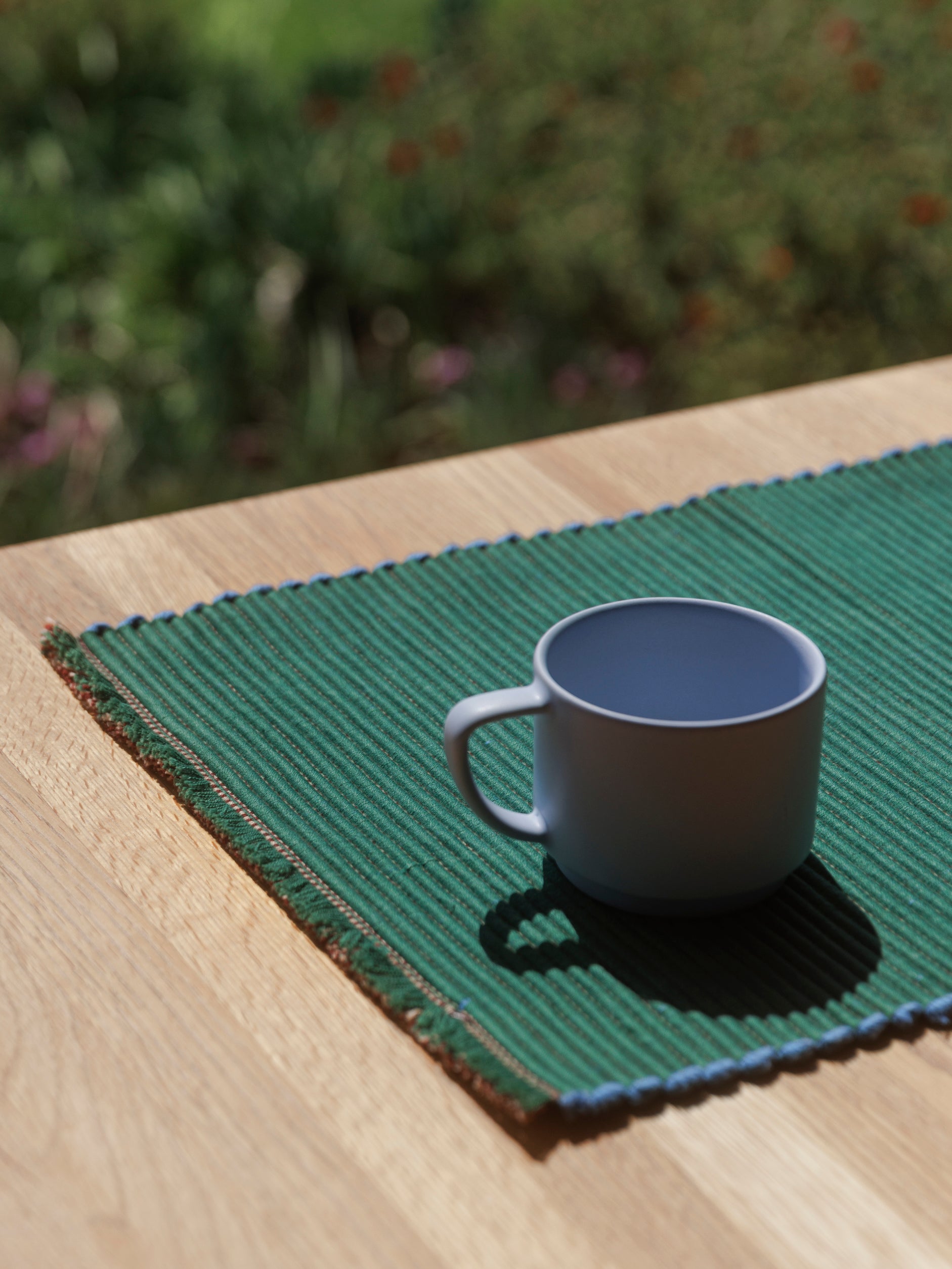 Albers Striped Placemat Mint/Merlot / One Size