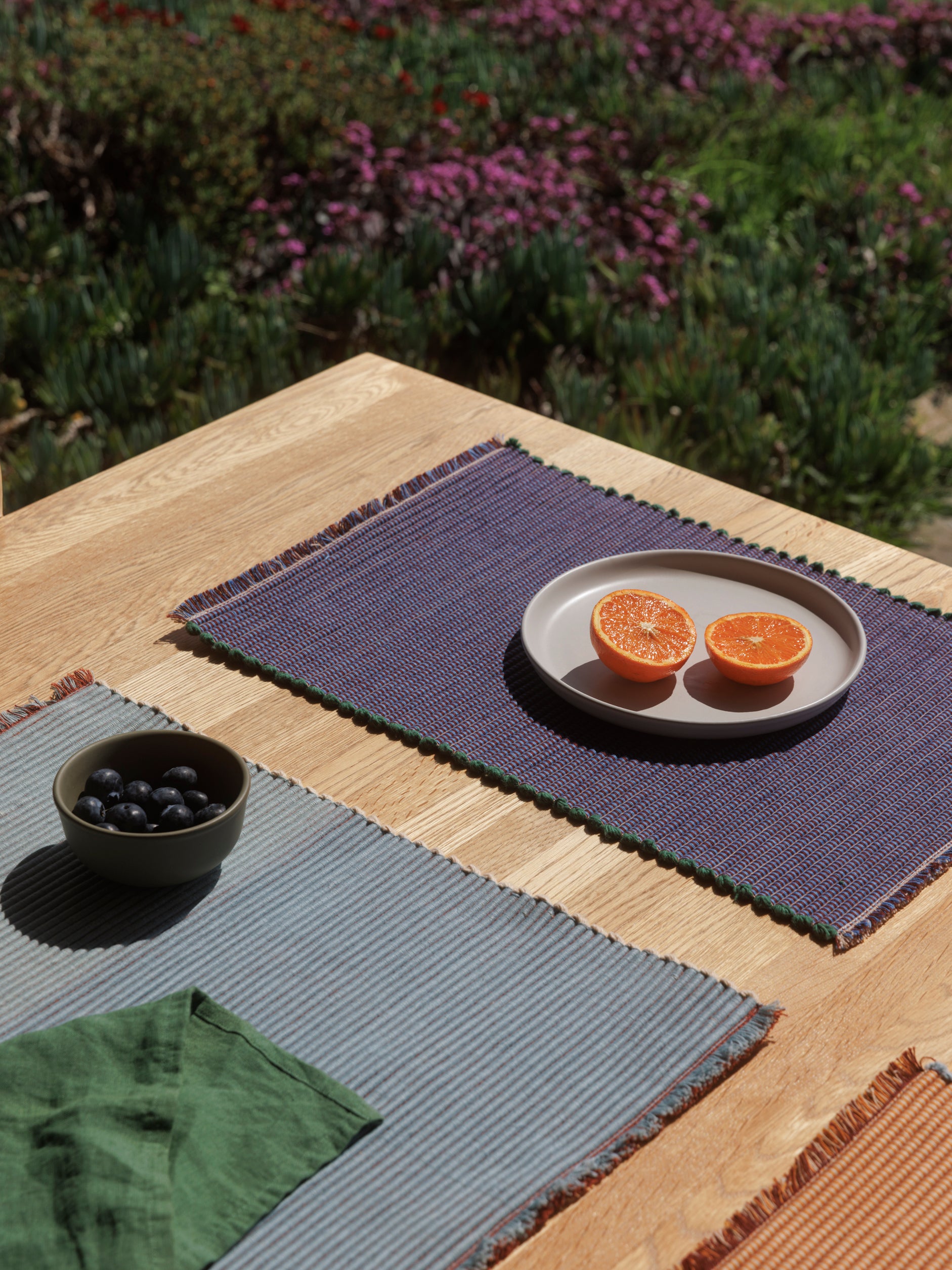 Albers Striped Placemat Wheat/Cornflower / One Size
