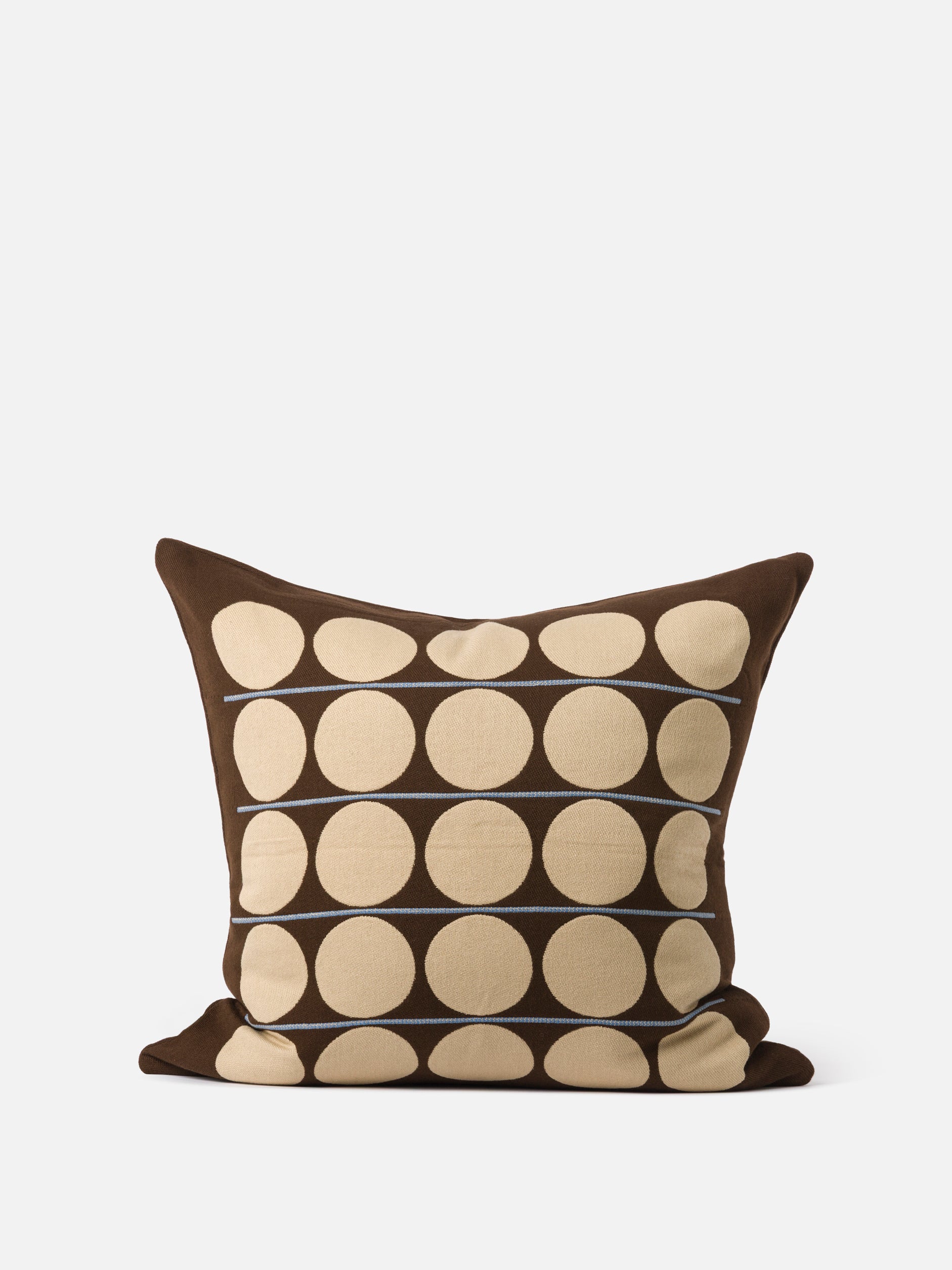 Abacus Cushion Cover Chocolate/Wheat / 21.65" x 21.65"