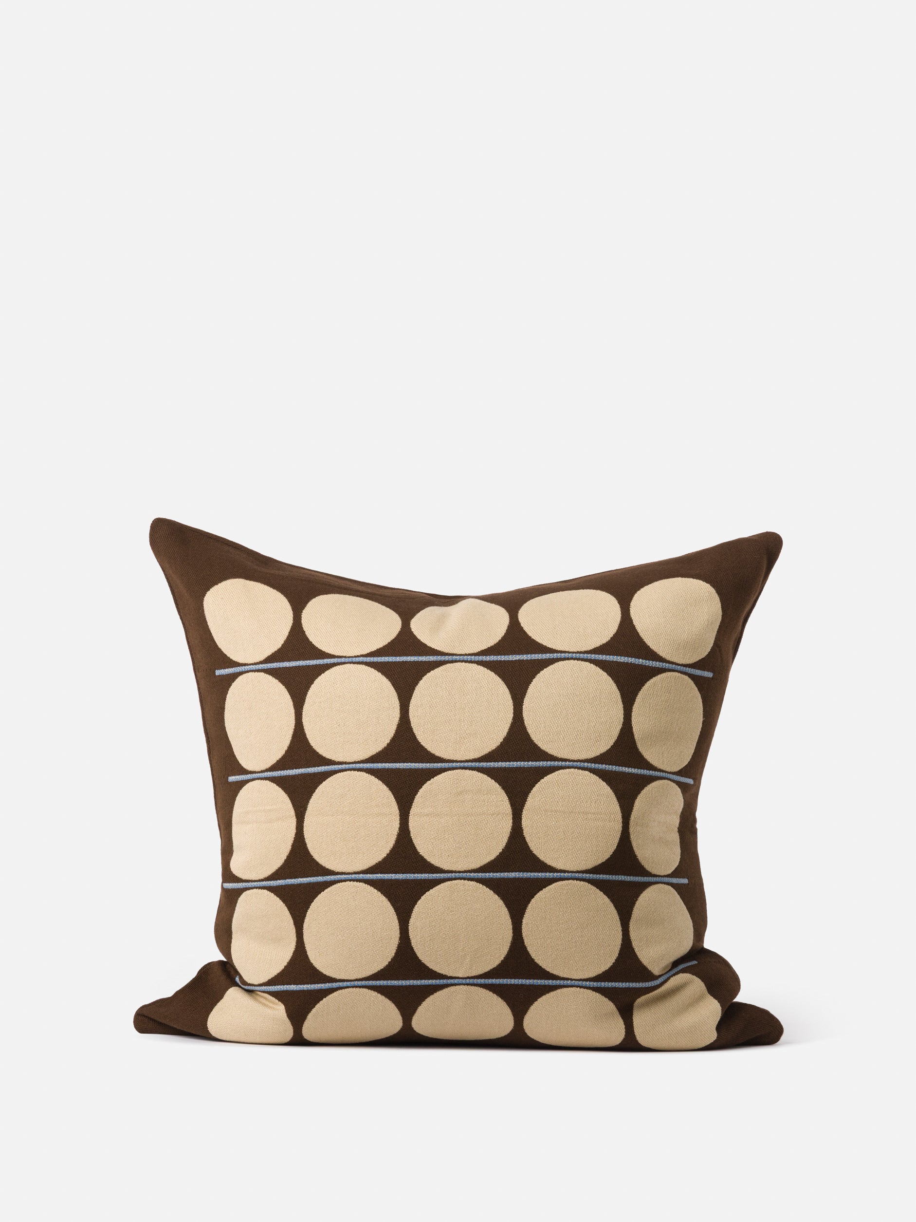 Abacus Cushion Cover Chocolate/Wheat / 21.65" x 21.65"