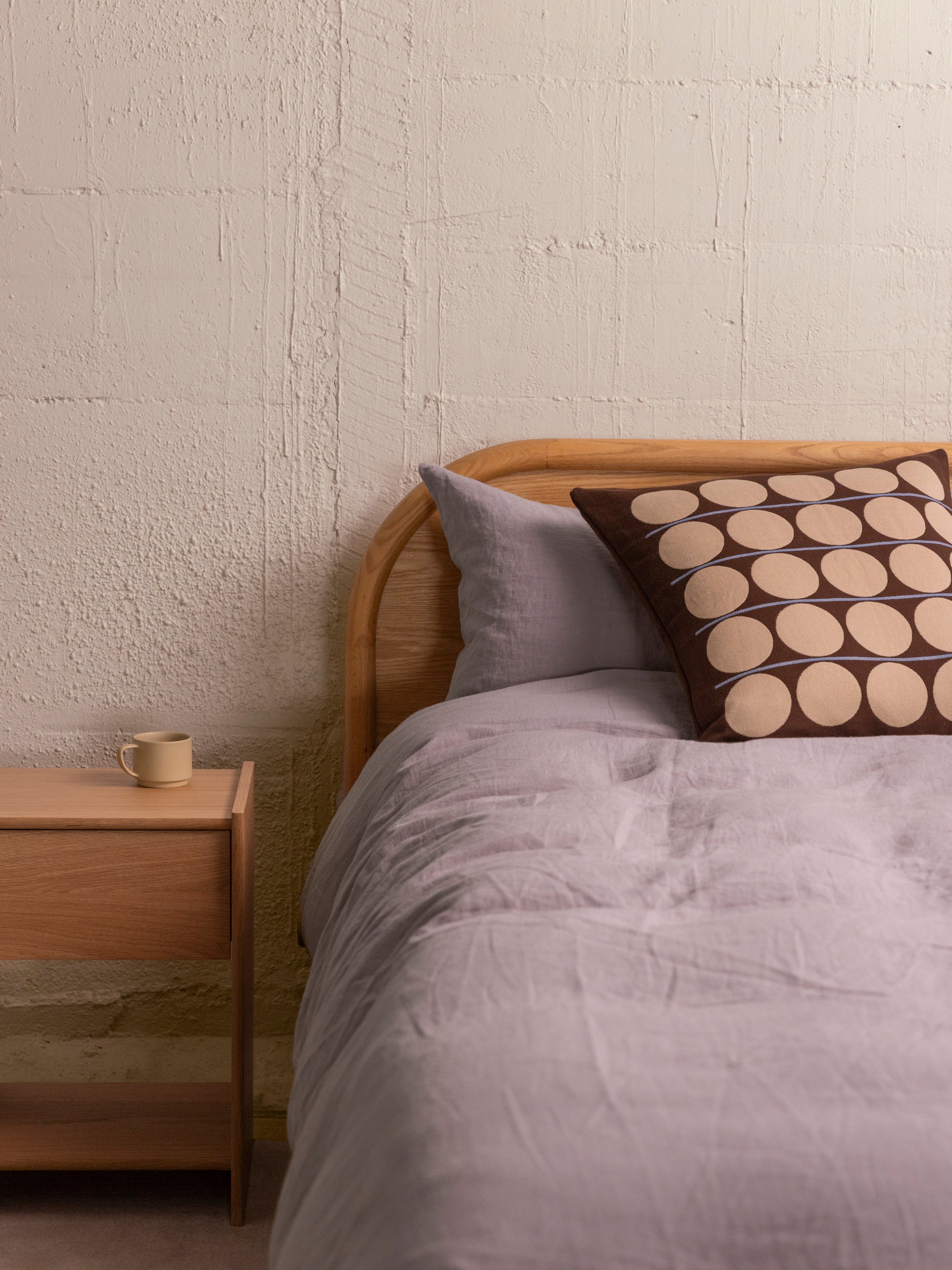 Abacus Cushion Cover Chocolate/Wheat / 21.65" x 21.65"