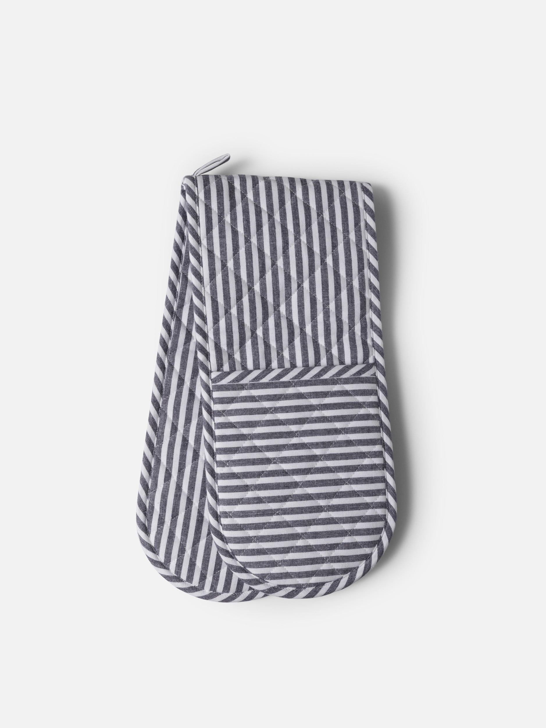 Classic Stripe Double Oven Glove Navy/White / One Size