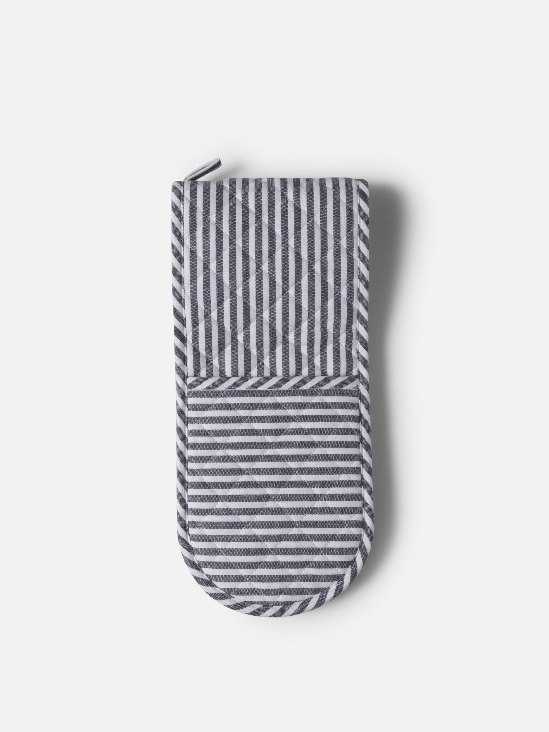 Classic Stripe Double Oven Glove Navy/White / One Size