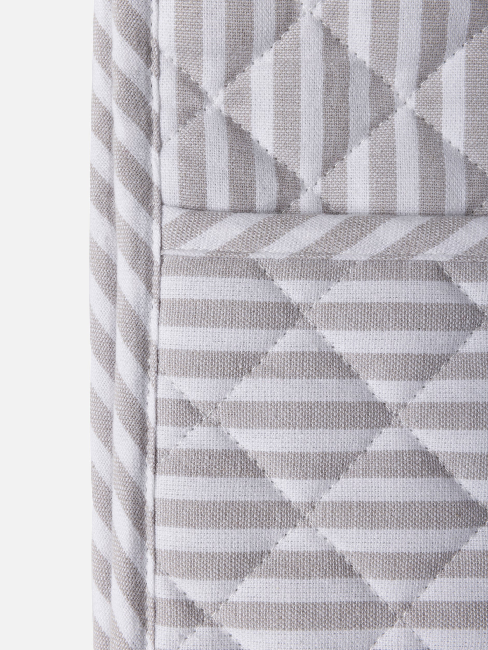 Classic Stripe Double Oven Glove Grey/White / One Size