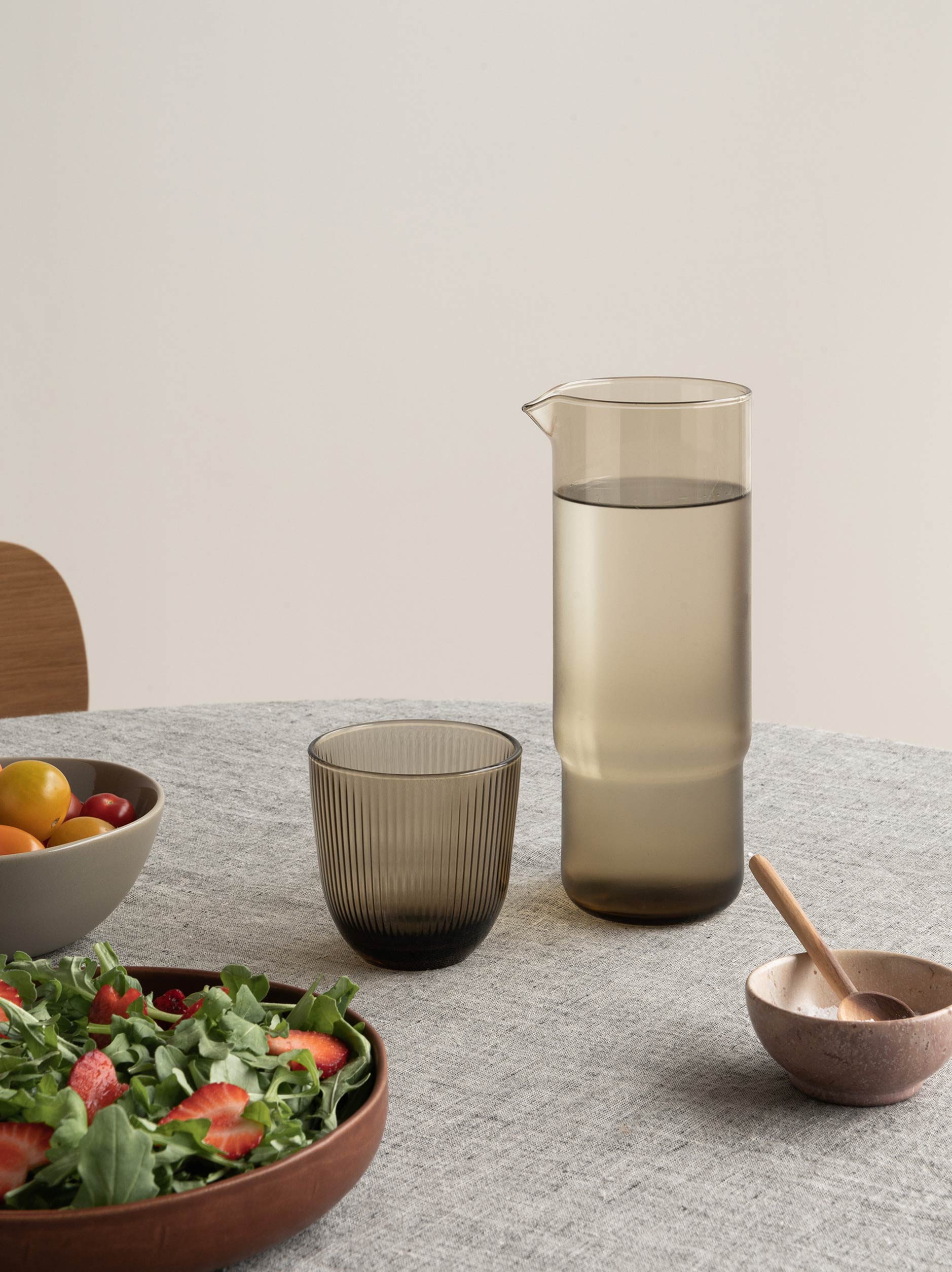 Rib Tumbler Set of 6 Smoke Brown / 8.5oz