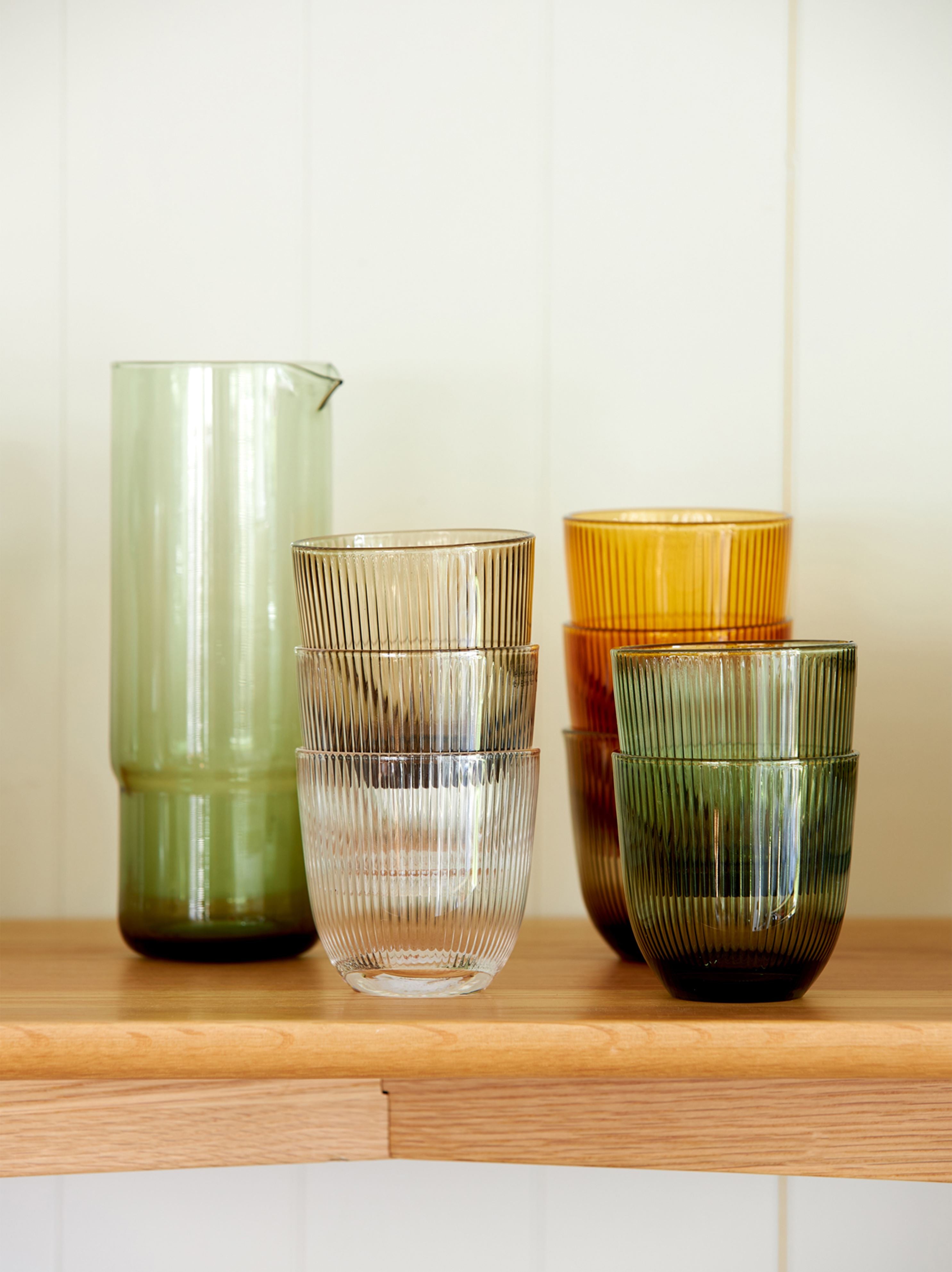 Rib Tumbler Set of 6 Olive / 8.5oz