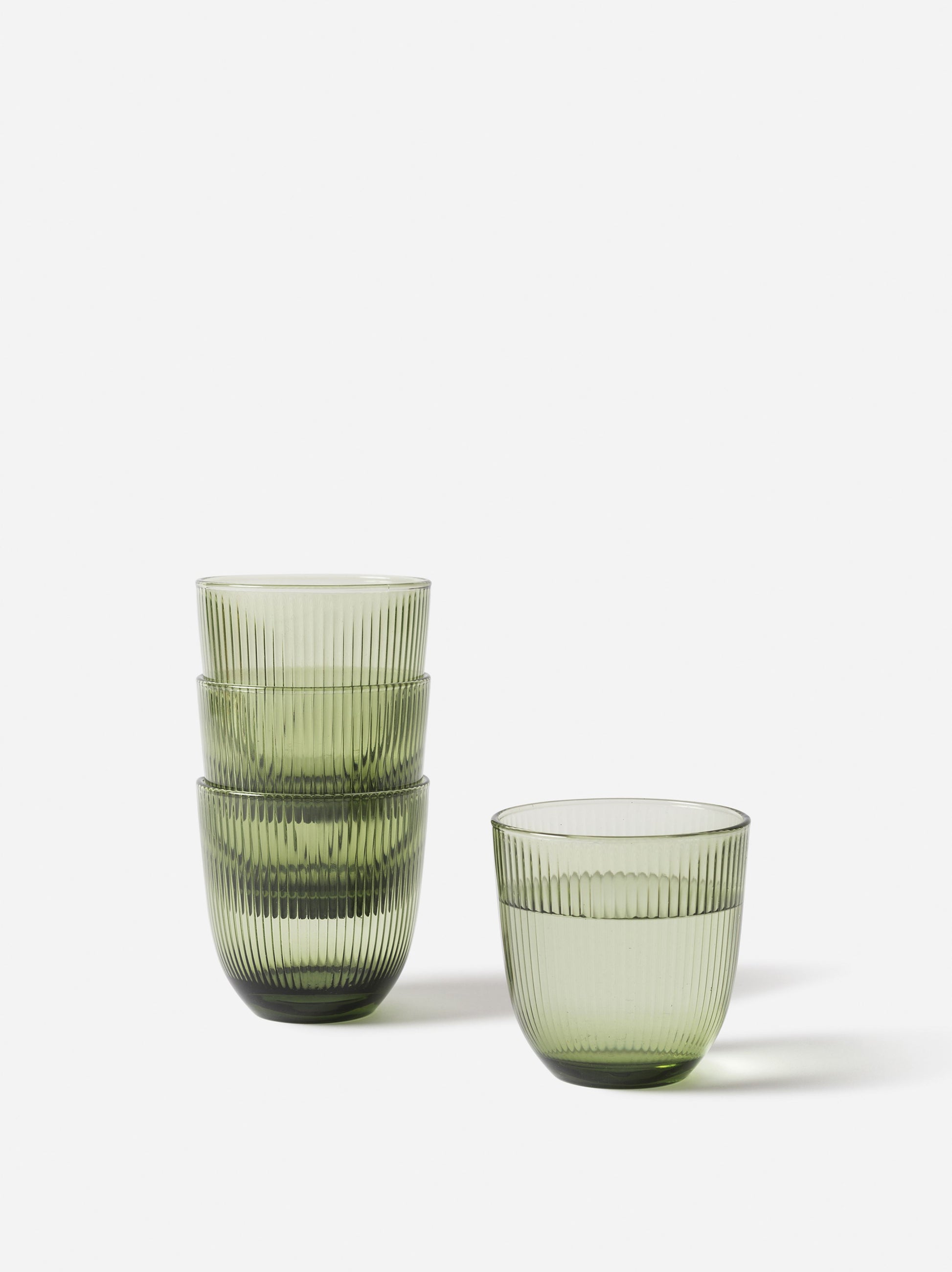 Rib Tumbler Set of 6 Olive / 8.5oz