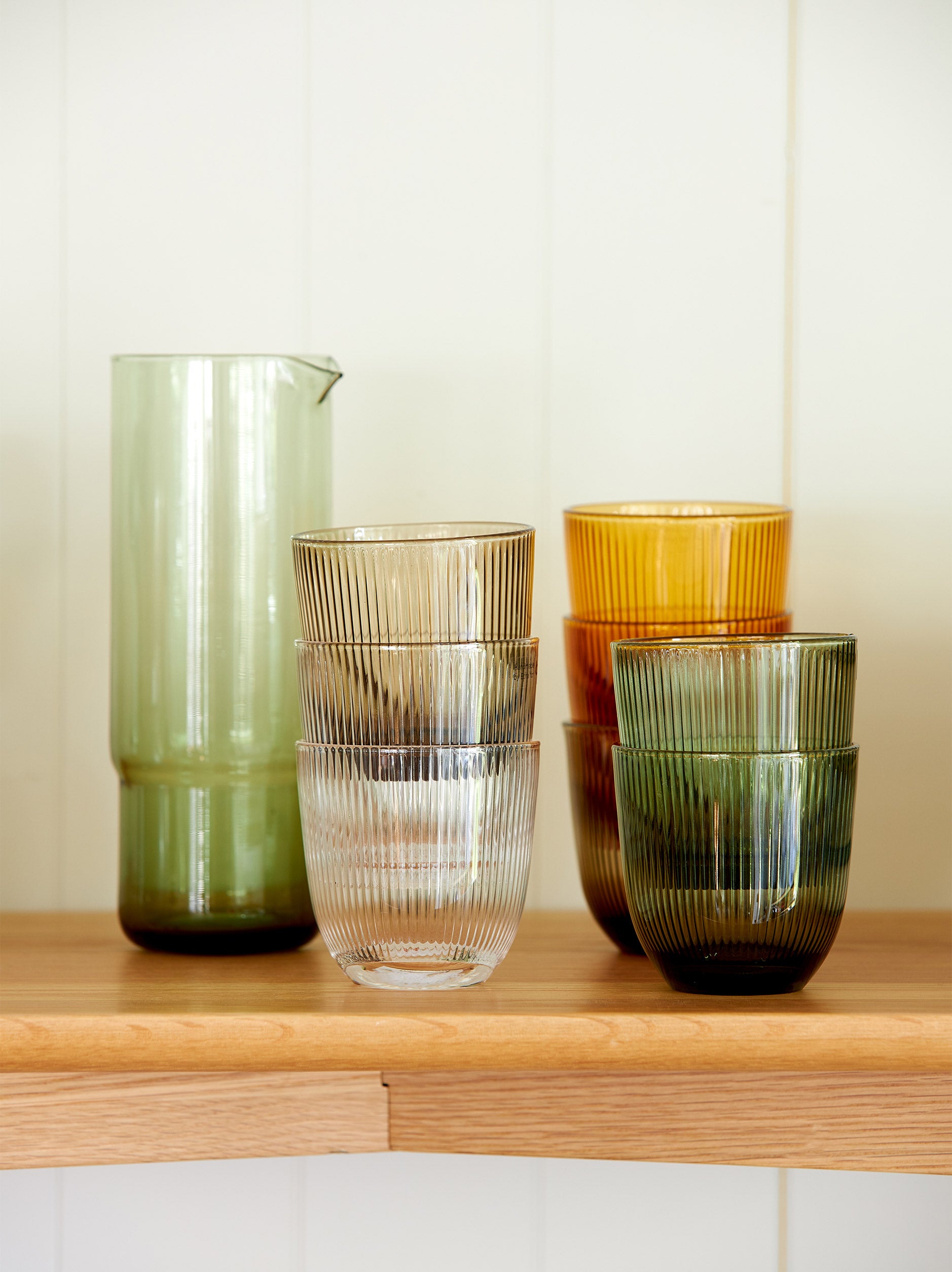 Rib Tumbler Set of 6 Amber / 8.5oz