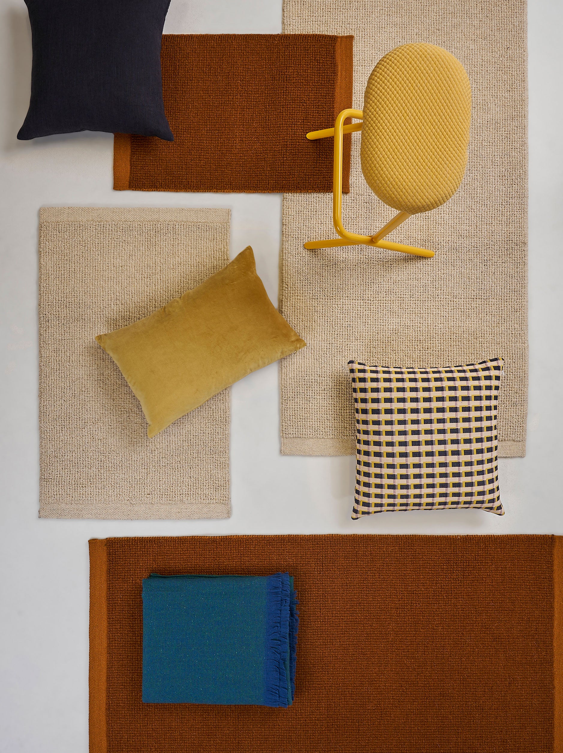 Joni Wool Mat Orange Peel/Saffron / Medium