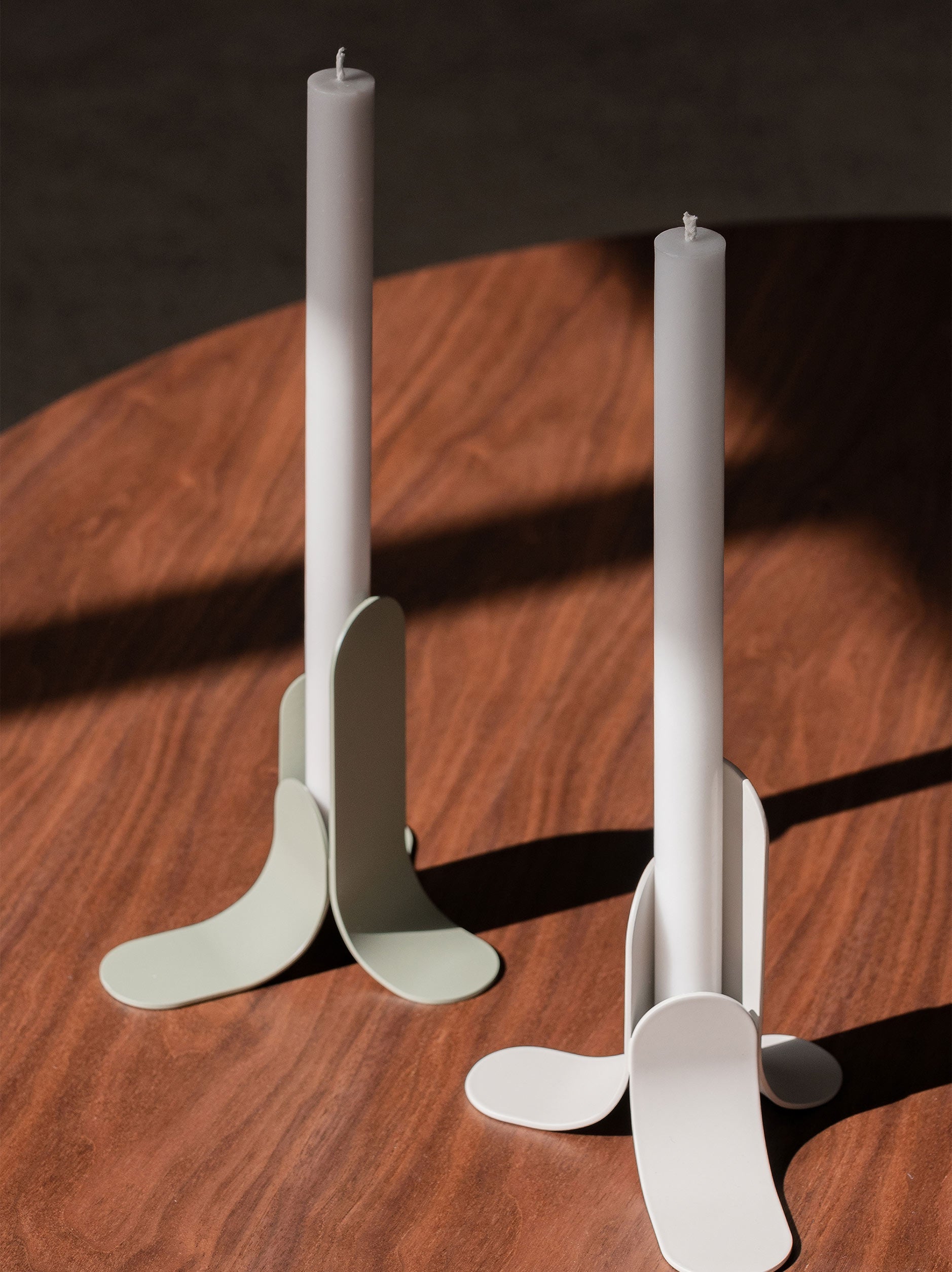 Dining Candle Set/4 Cool Grey / 2.2cmdiax30cmh
