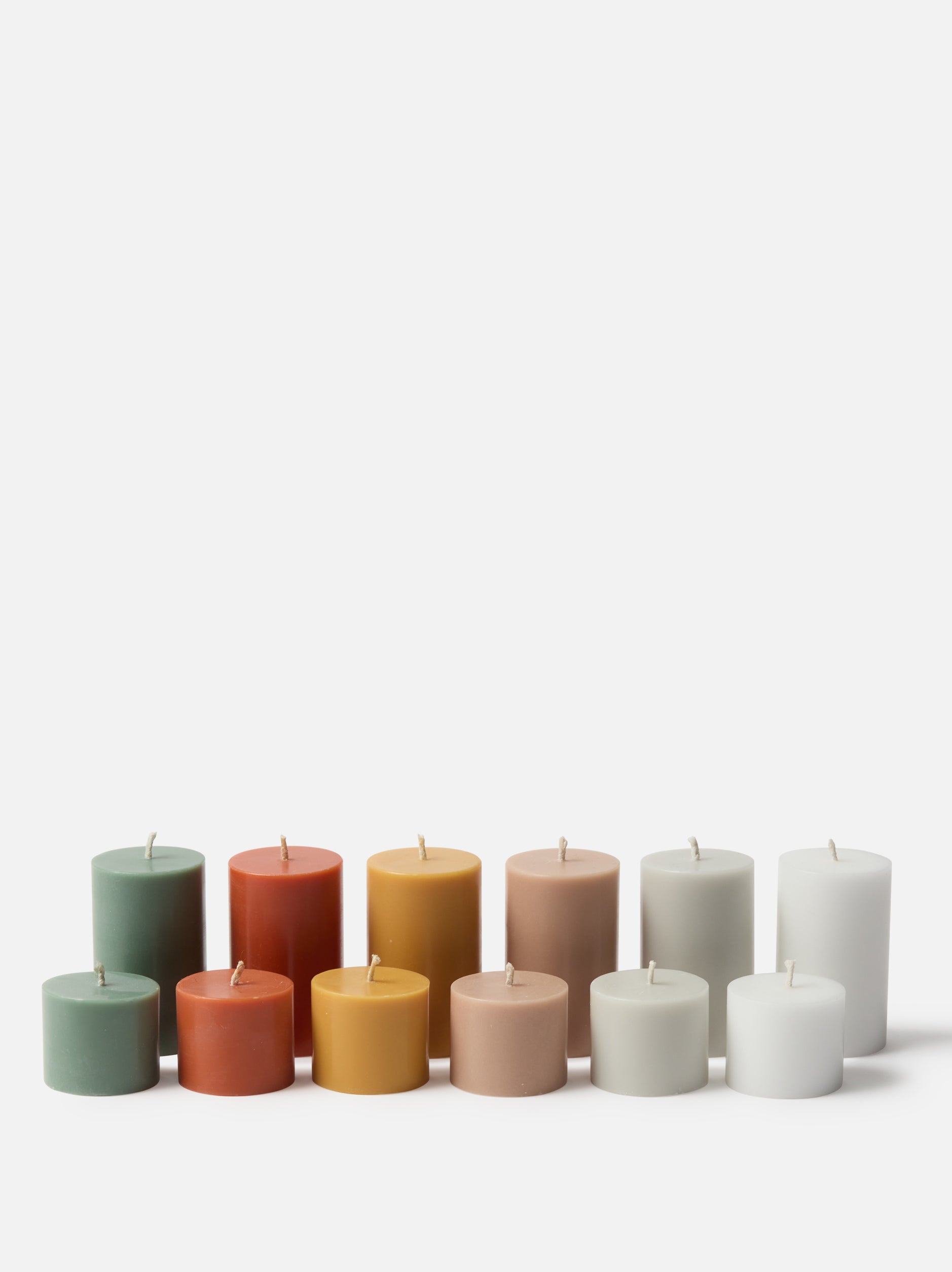 Pillar Candle Set/4 White / Small