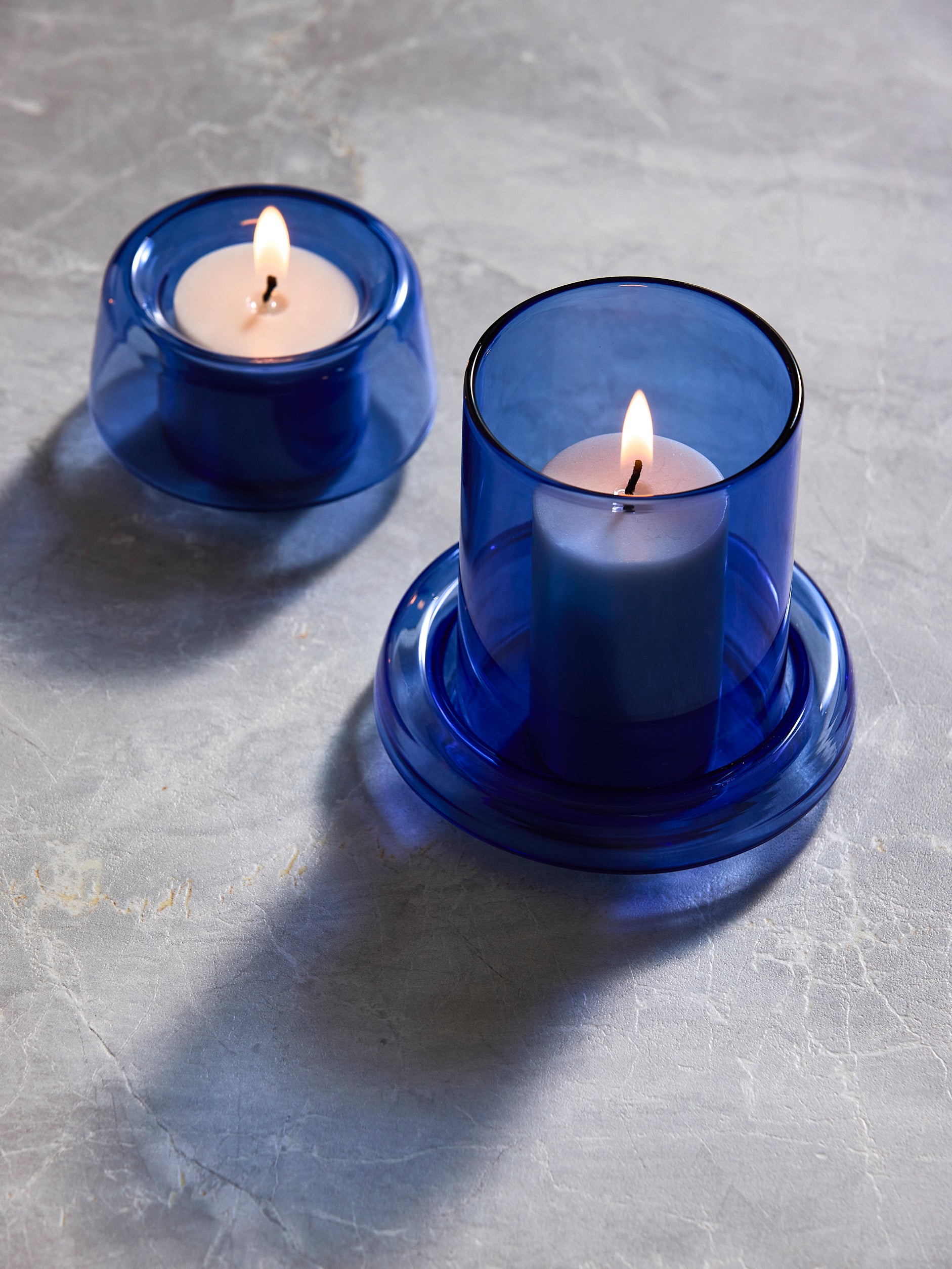 Pillar Candle Set/4 Cool Grey / Medium