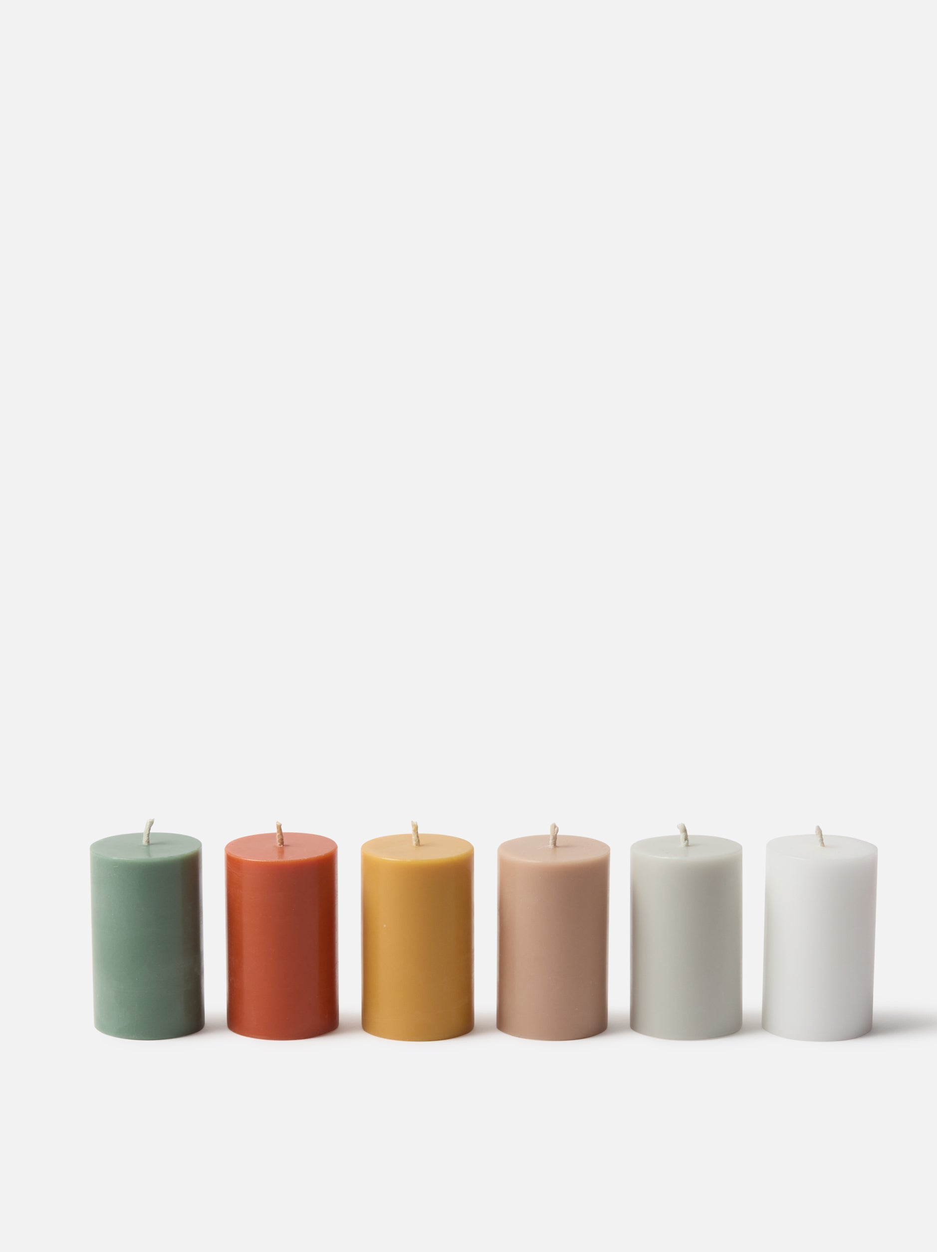Pillar Candle Set/4 Cool Grey / Medium